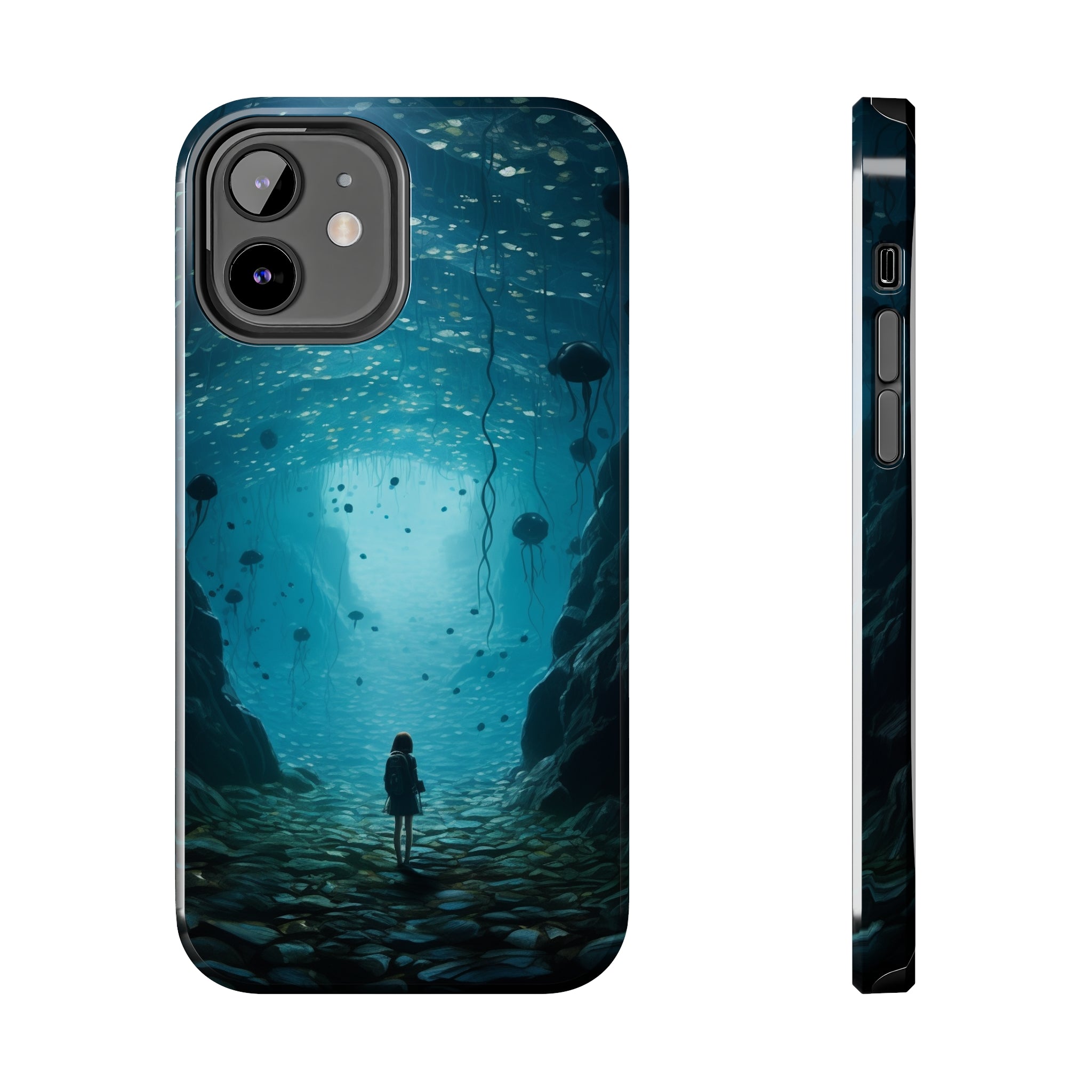 Girl in Abyss: Impact-Resistant iPhone Case