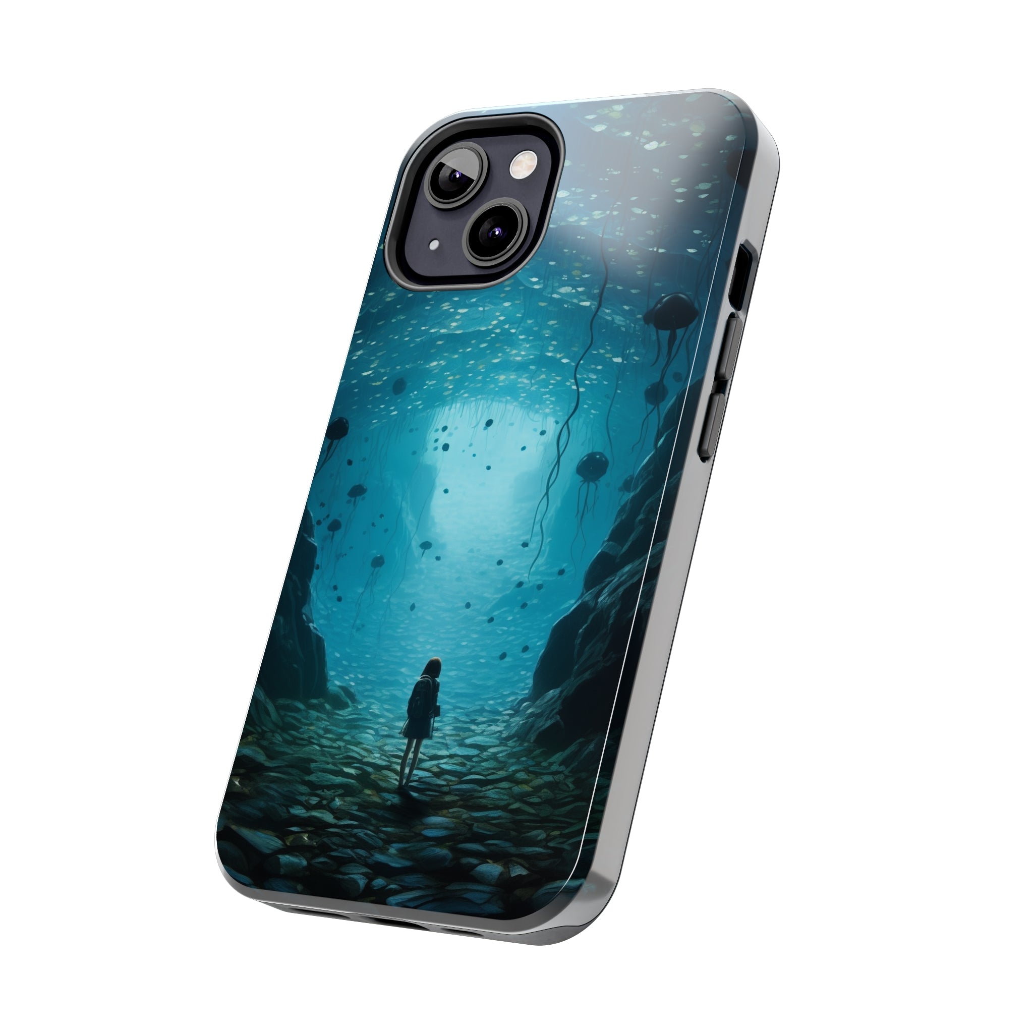 Girl in Abyss: Impact-Resistant iPhone Case