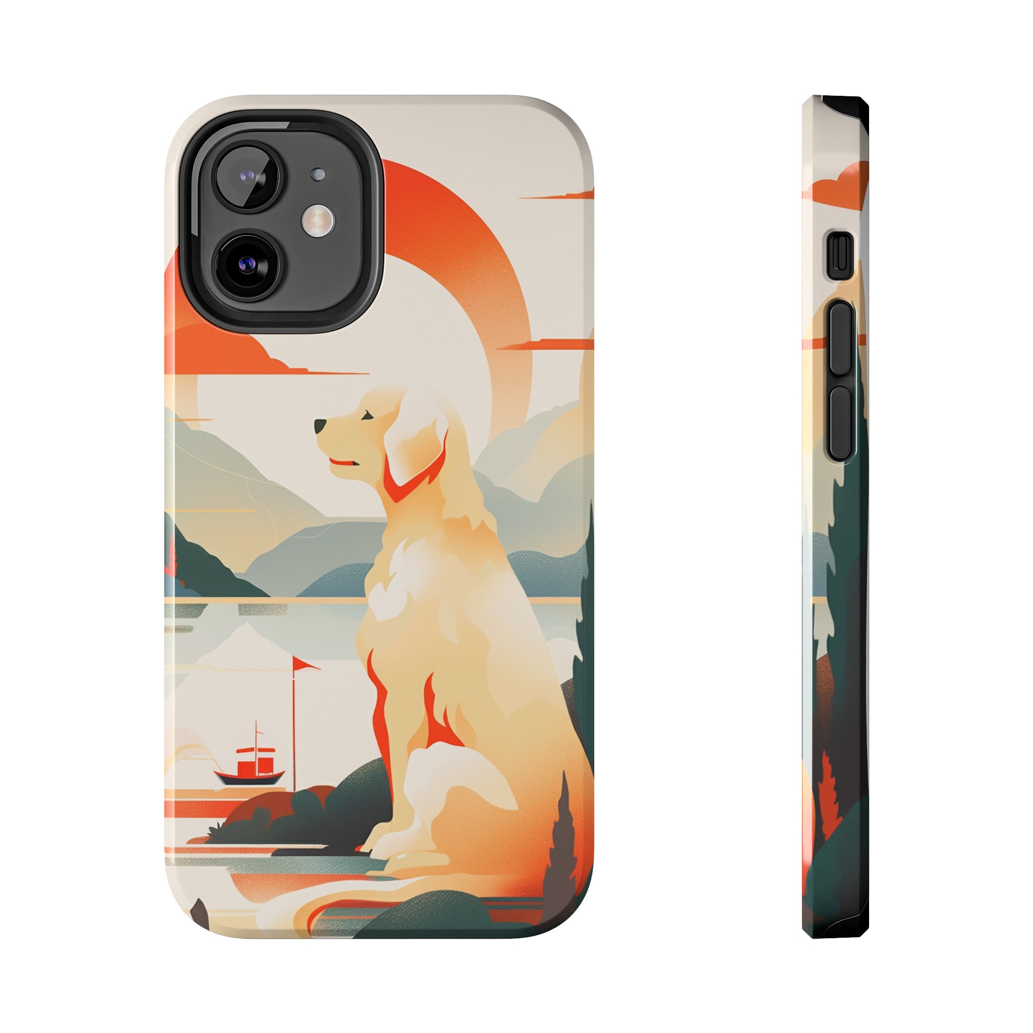 Golden Retriever Love: Impact-Resistant iPhone Case