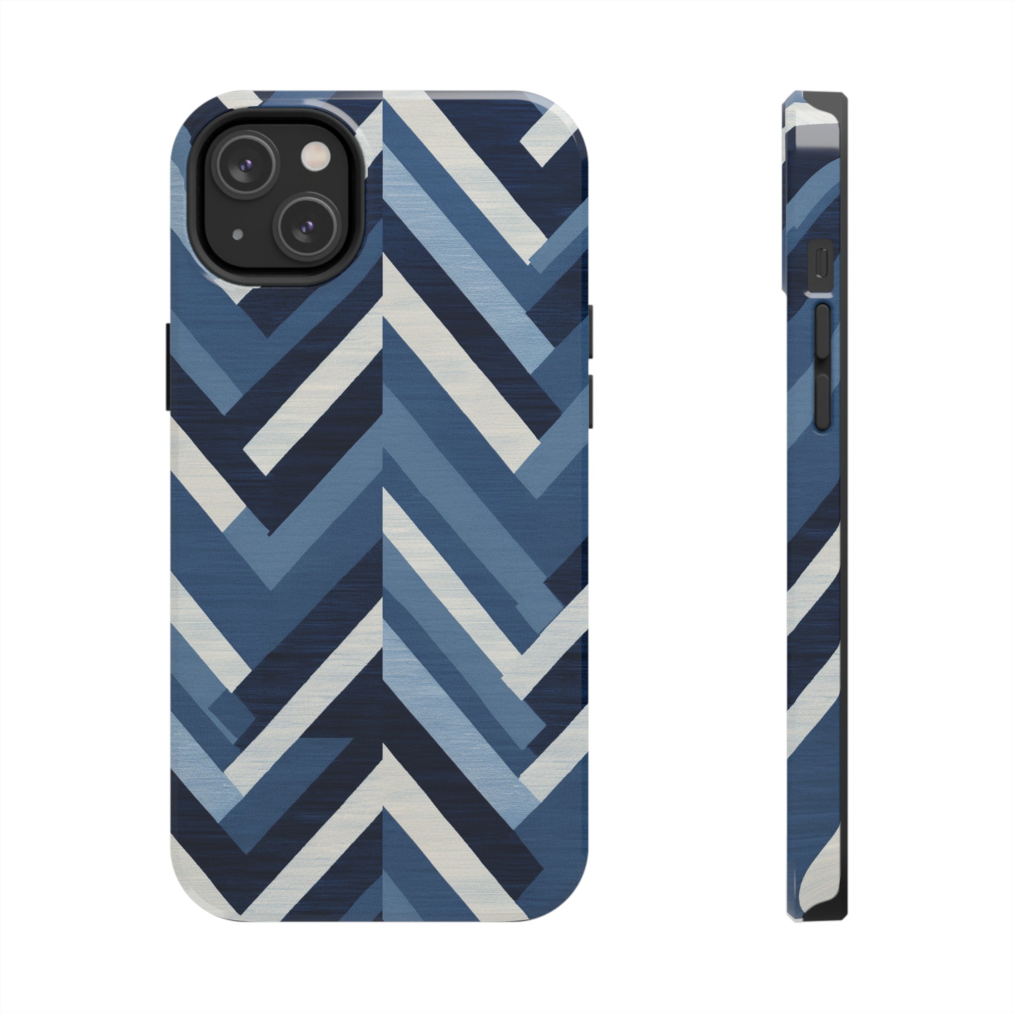 Azure Mosaic: Impact-Resistant iPhone Case