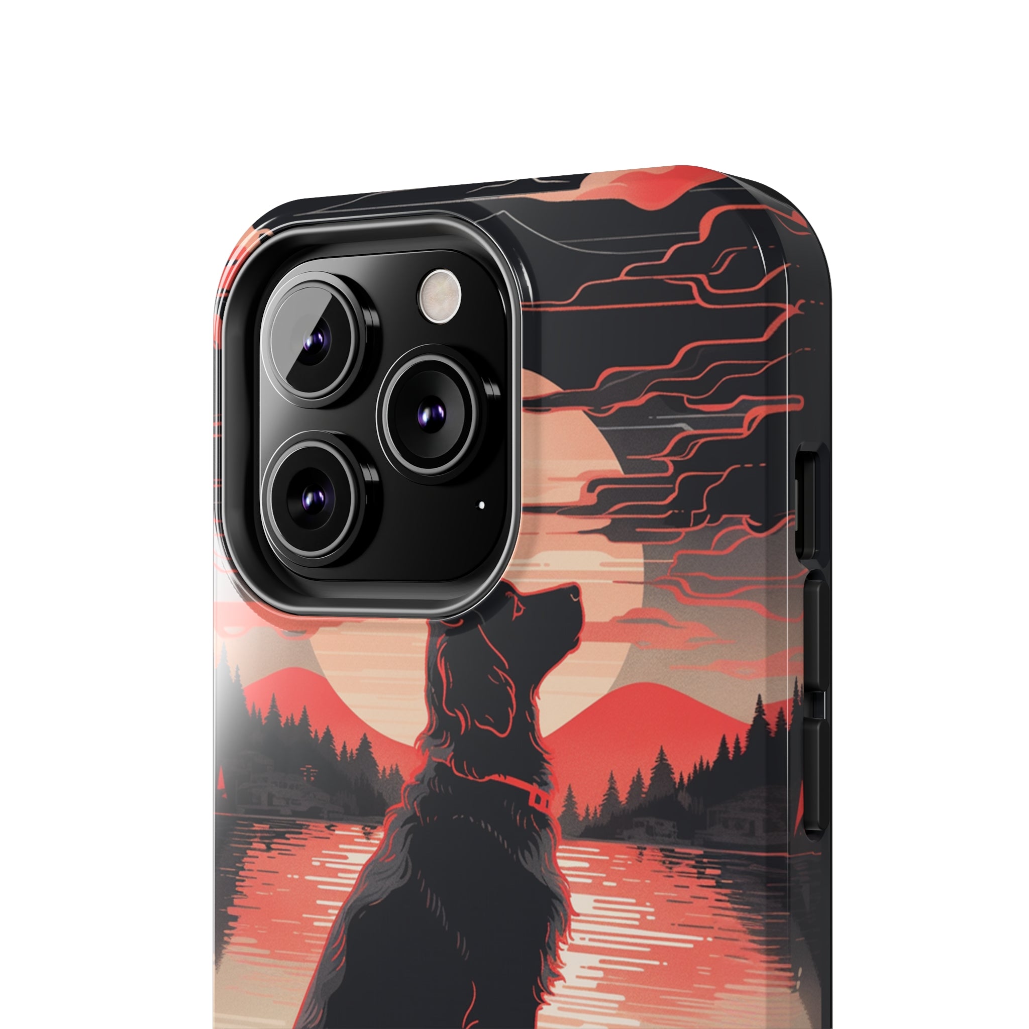 Golden Retriever Love - Dark Mode: Impact-Resistant iPhone Case