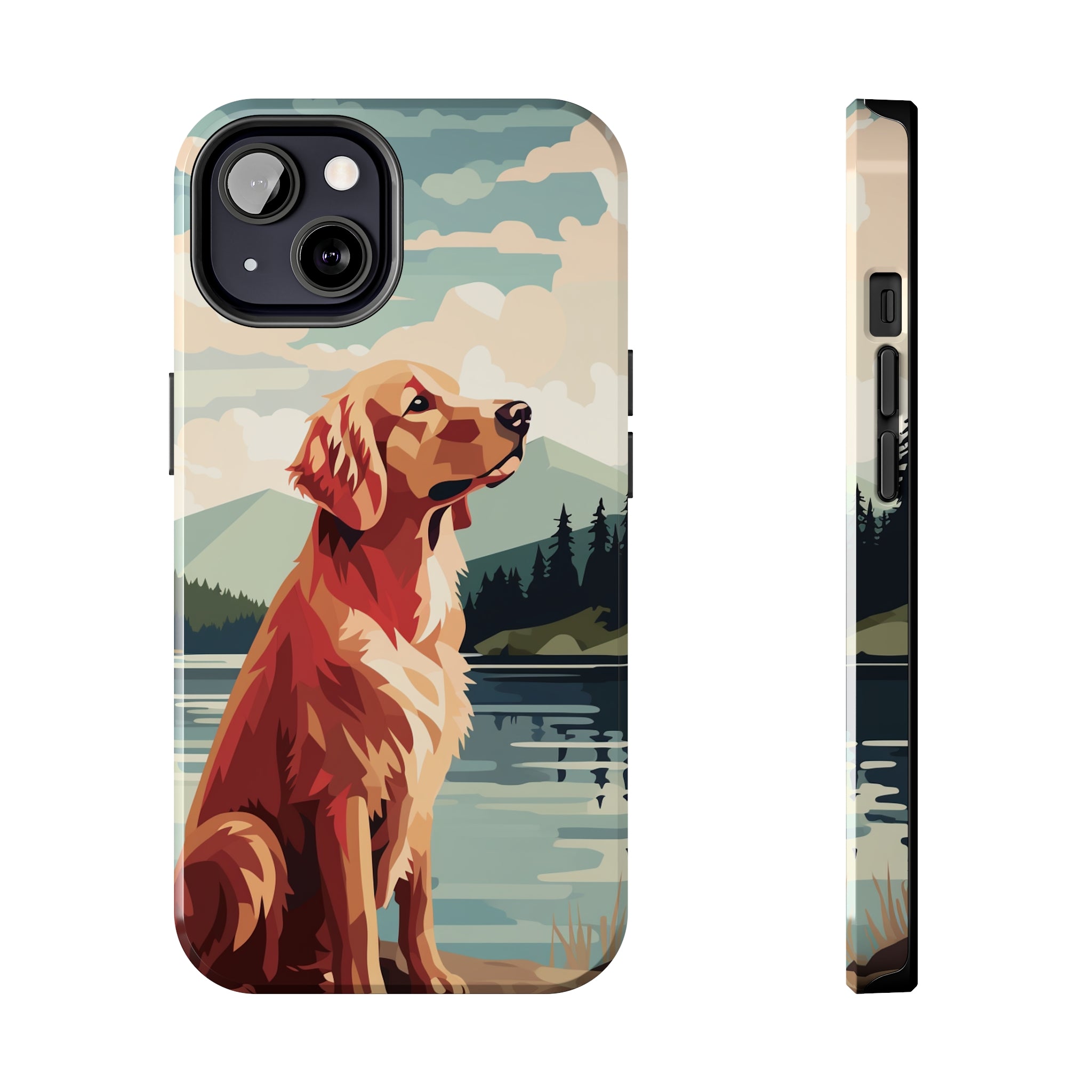 Golden Retriever Love: Impact-Resistant iPhone Case