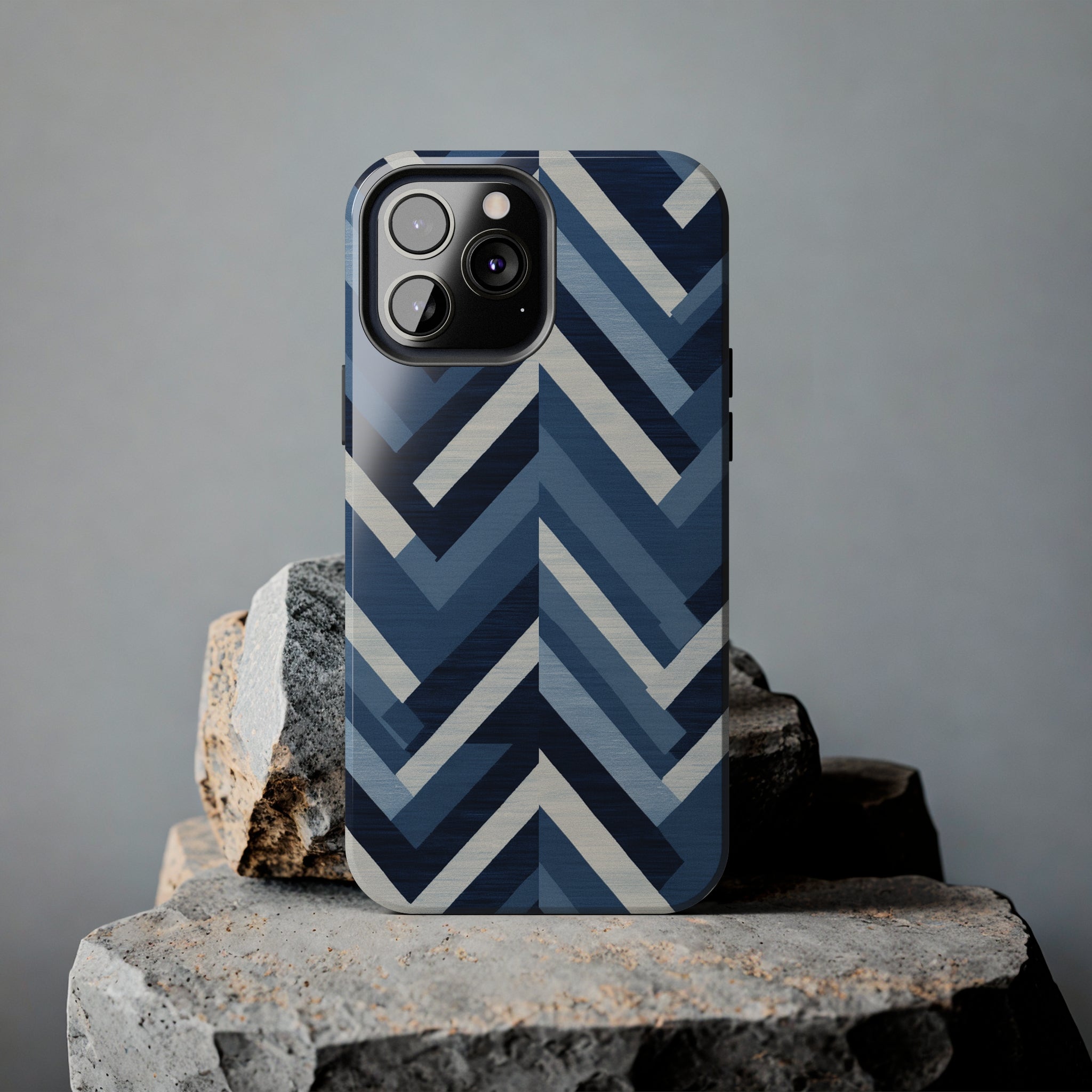 Azure Mosaic: Impact-Resistant iPhone Case