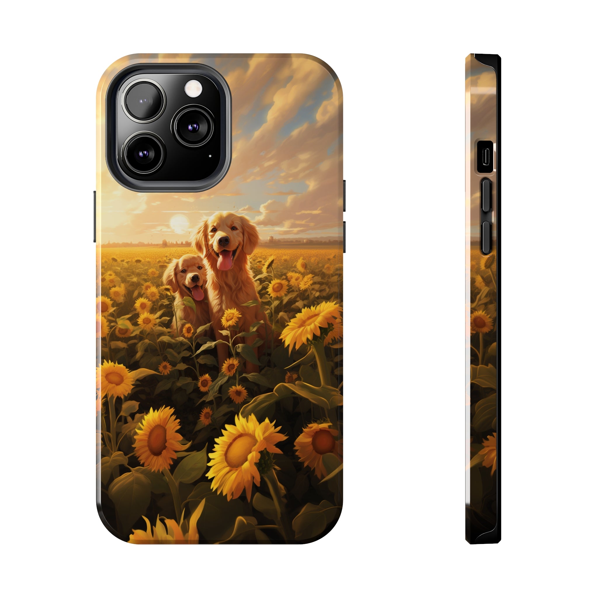 Golden Retriever Love: Impact-Resistant iPhone Case