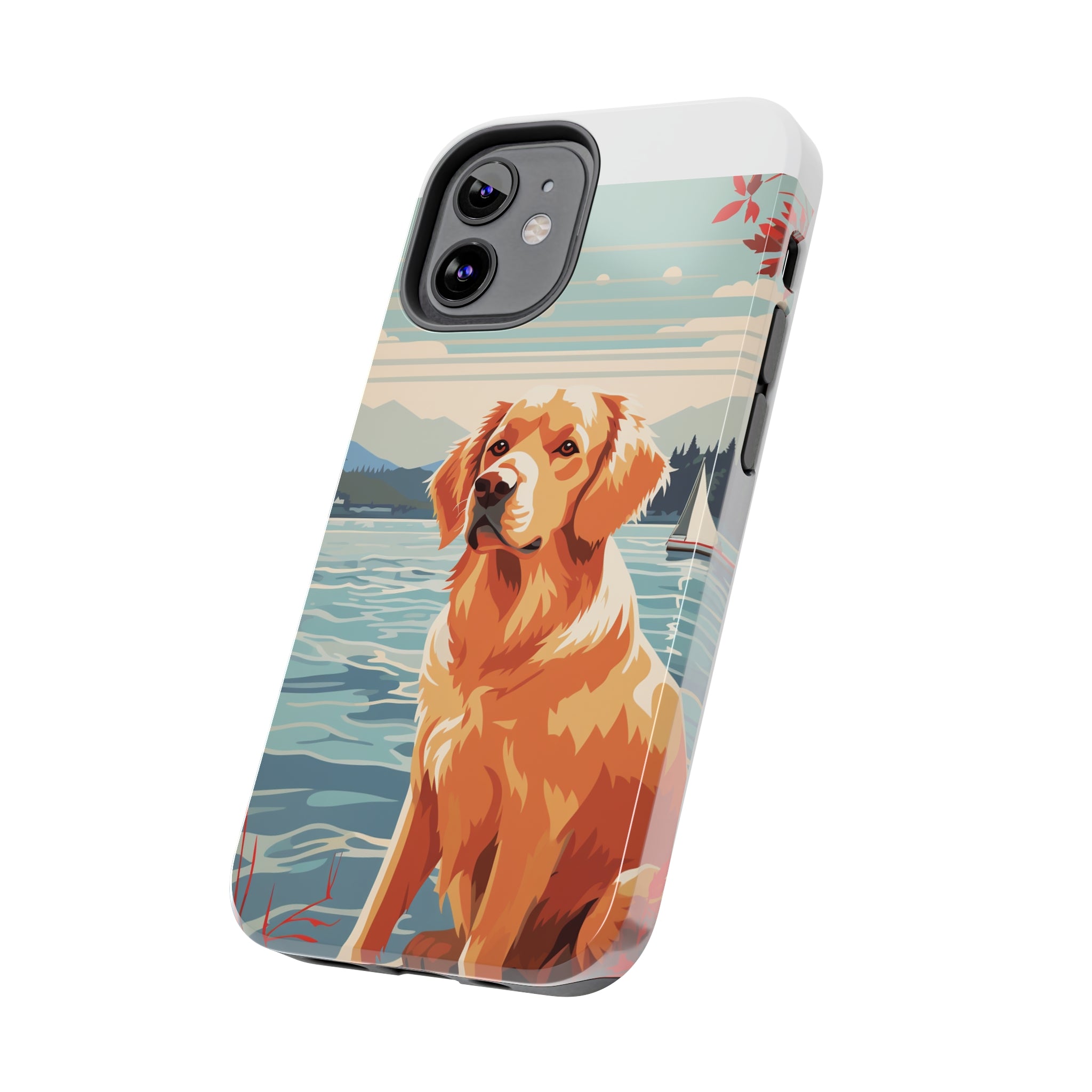 Golden Retriever Love: Impact-Resistant iPhone Case