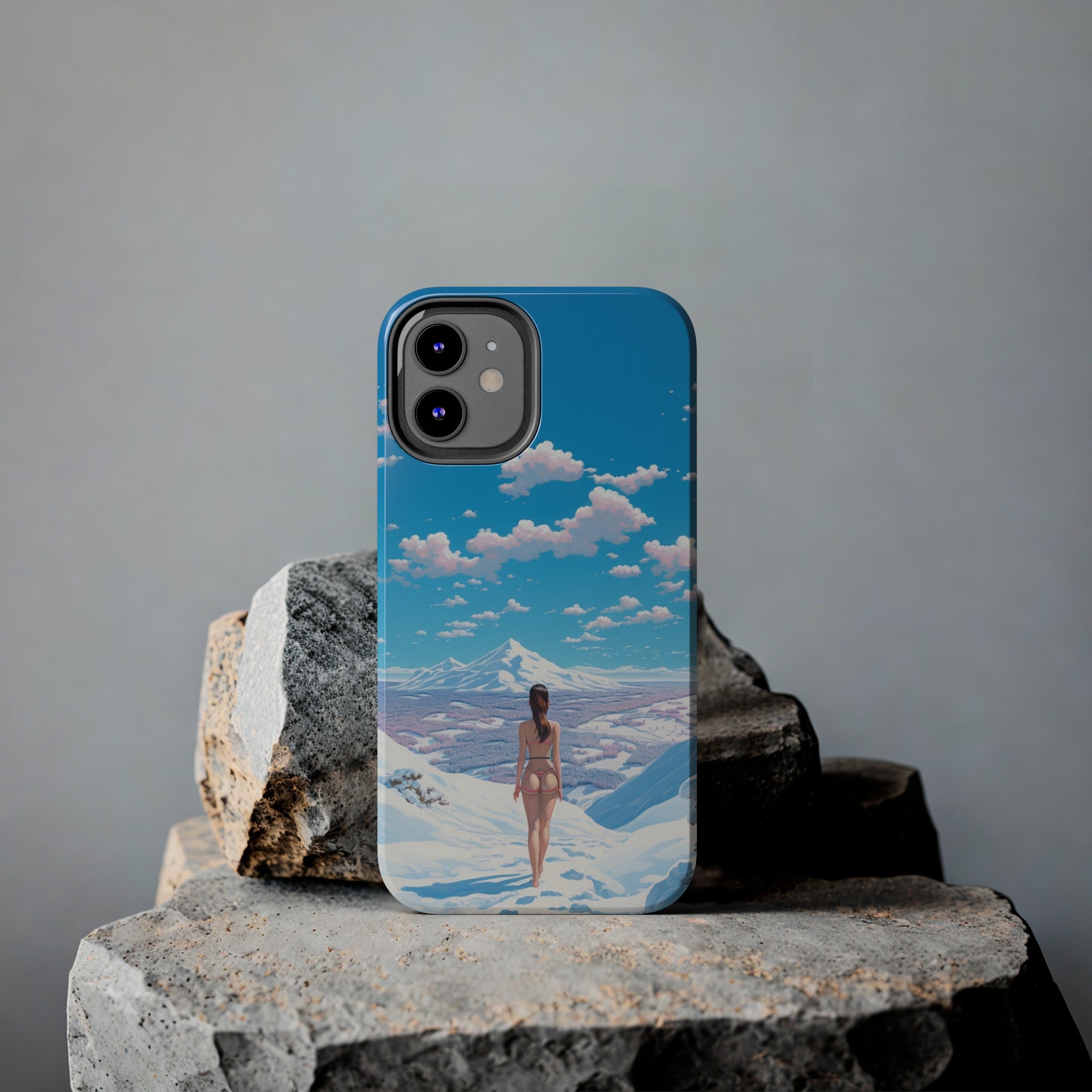 Snowy Majesty: Impact-Resistant iPhone case