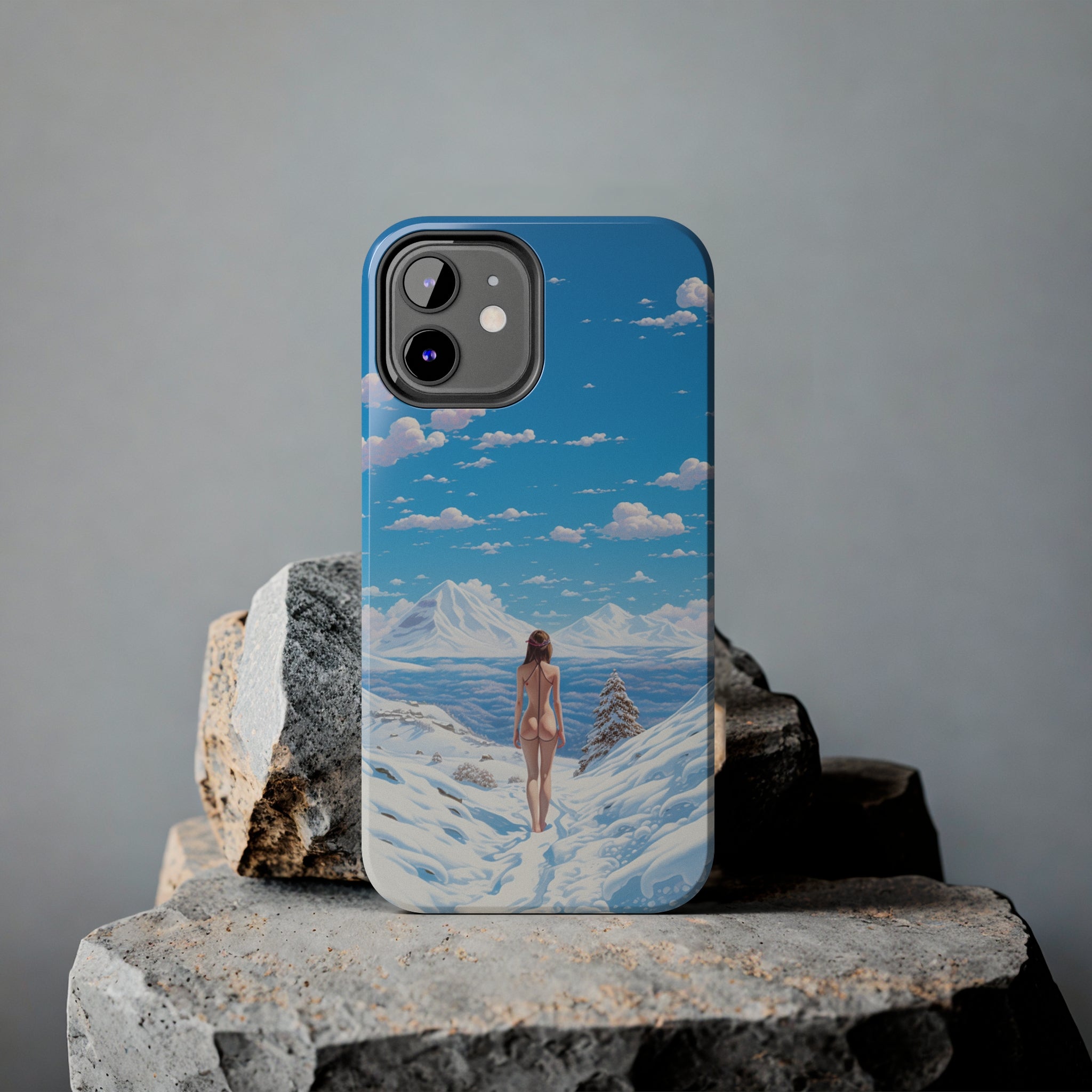 Snowy Majesty: Impact-Resistant iPhone Case