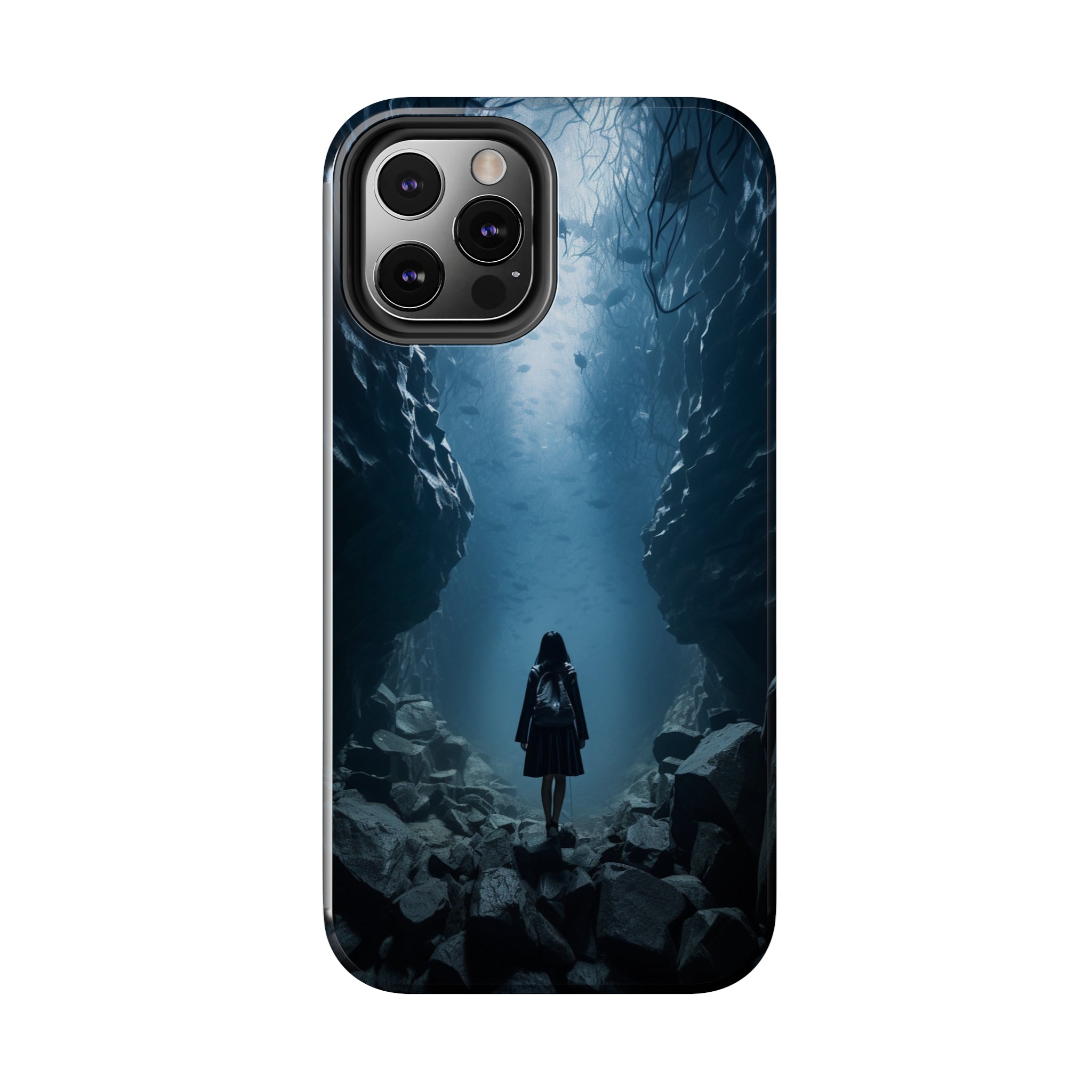 Girl in Abyss: Impact-Resistant iPhone Case