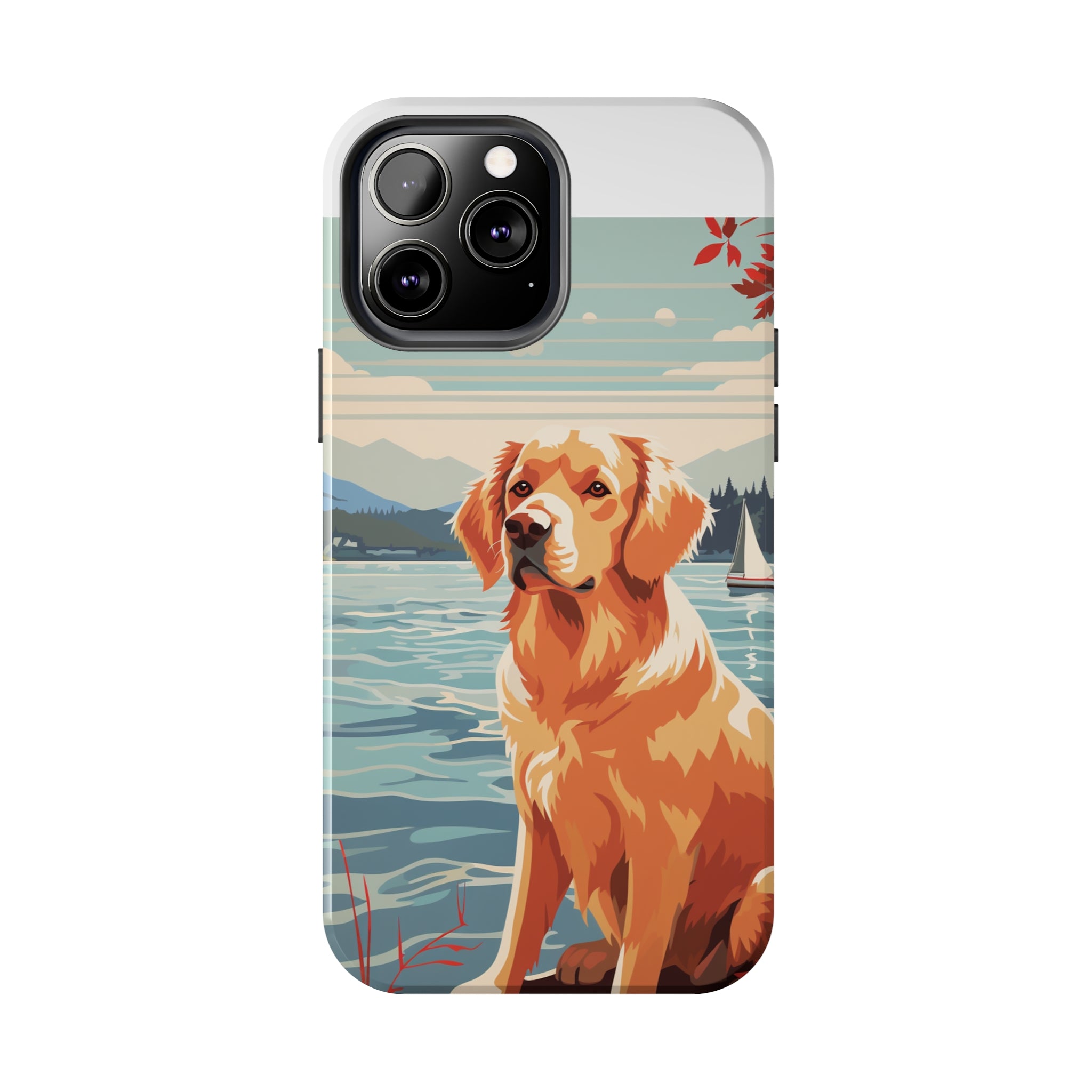 Golden Retriever Love: Impact-Resistant iPhone Case