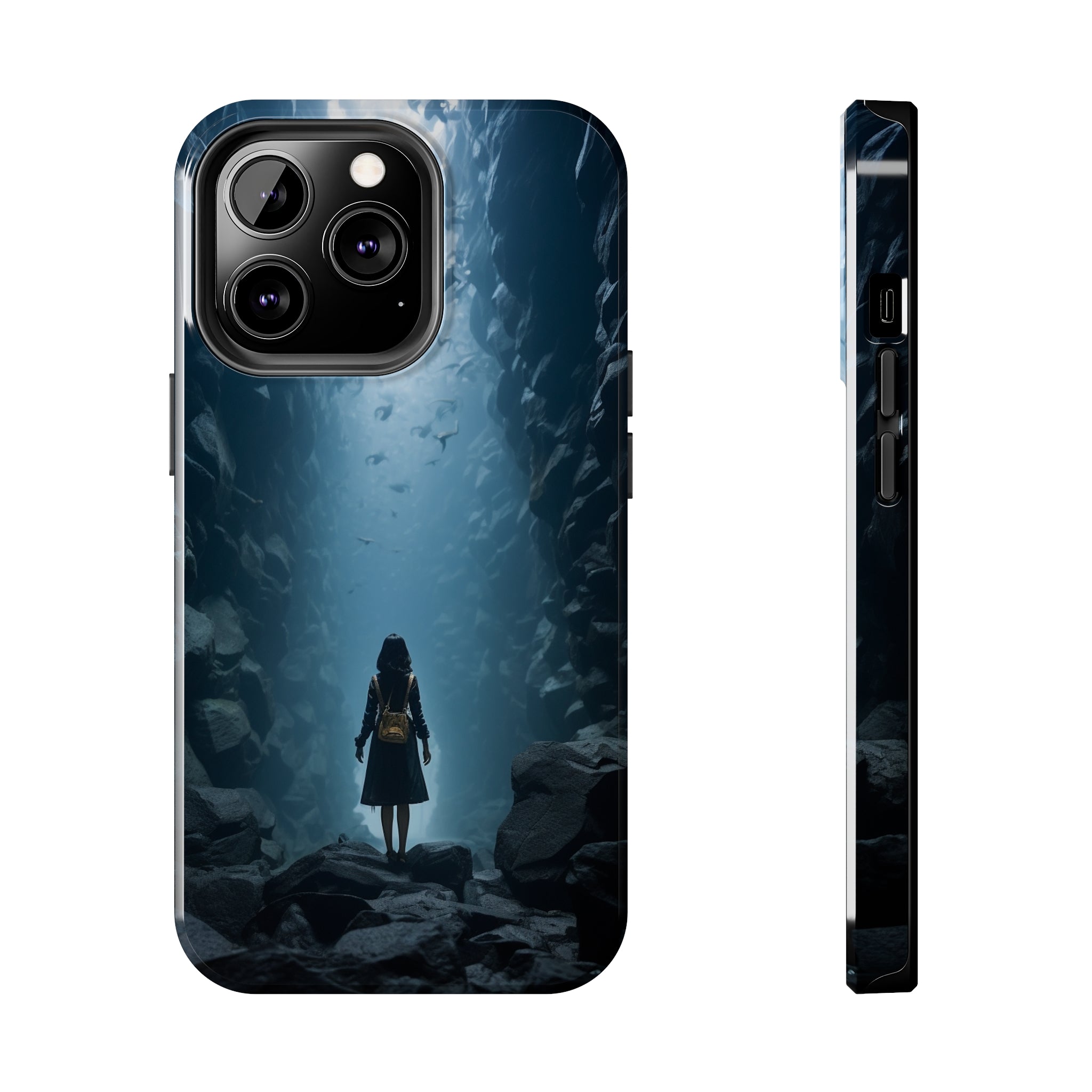 Girl in Abyss: Impact-Resistant iPhone Case