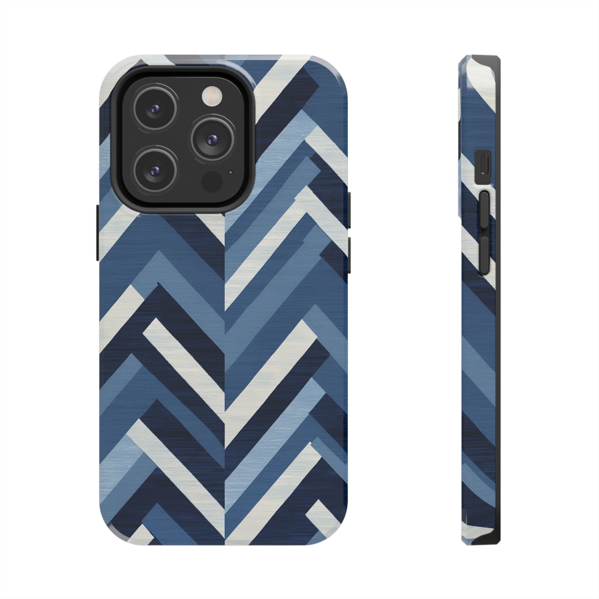 Azure Mosaic: Impact-Resistant iPhone Case