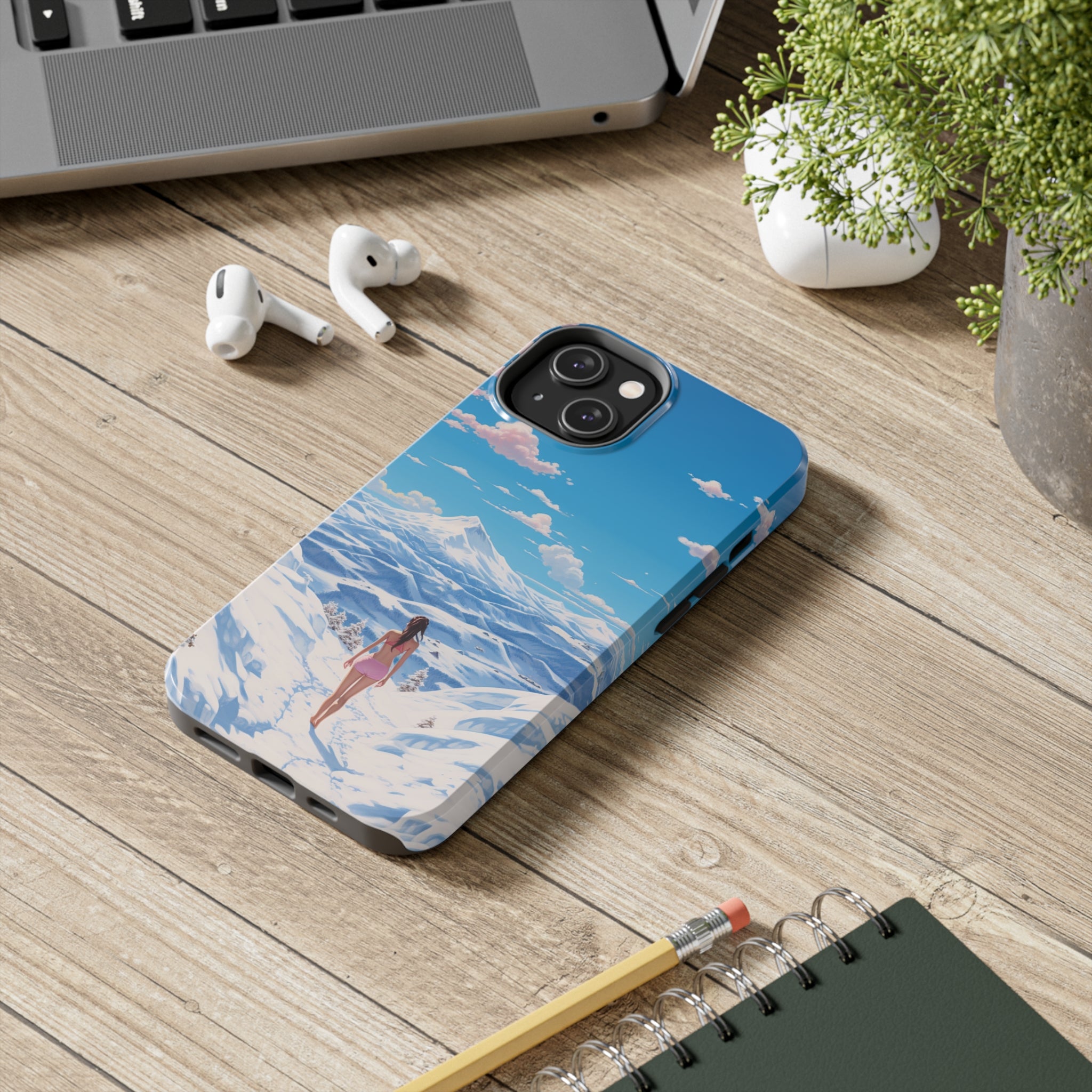 Snowy Majesty: Impact-Resistant iPhone Case