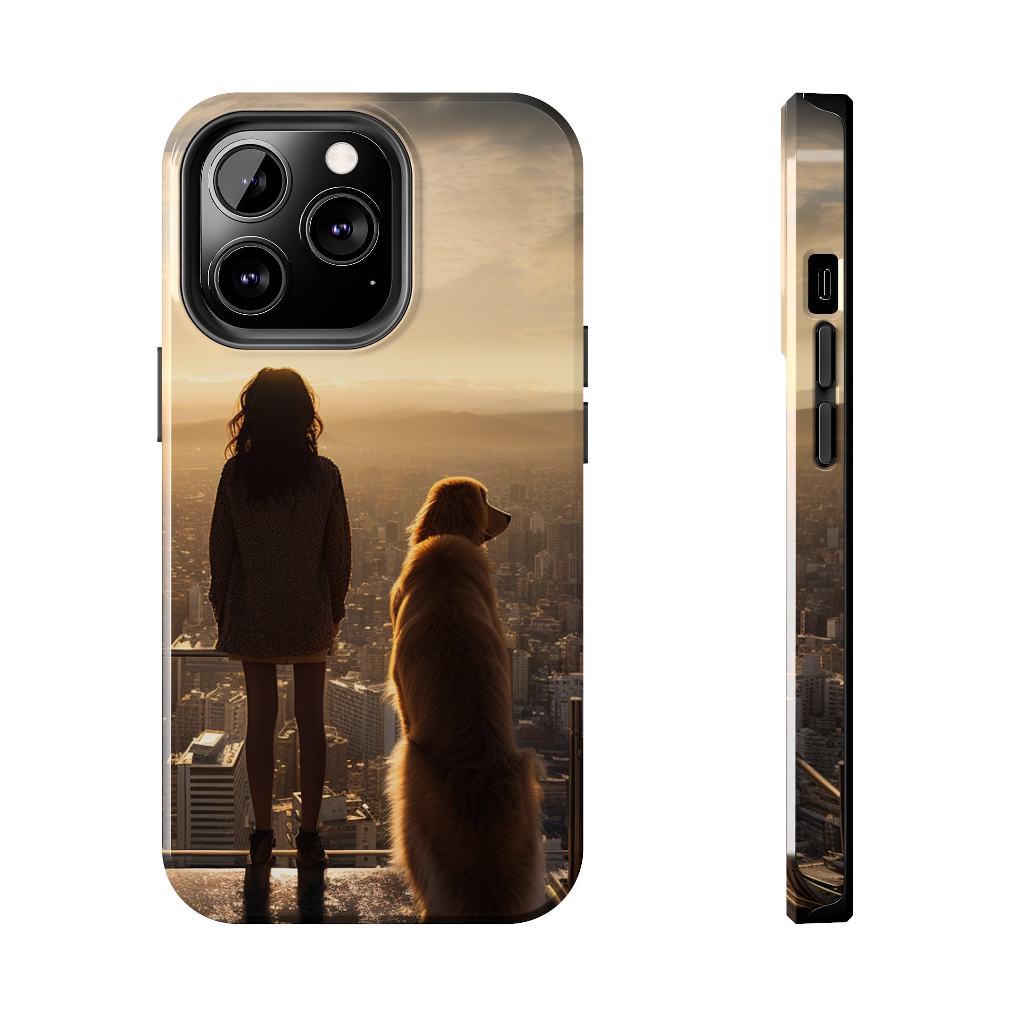 Golden Retriever Bond: Impact-Resistant iPhone Case