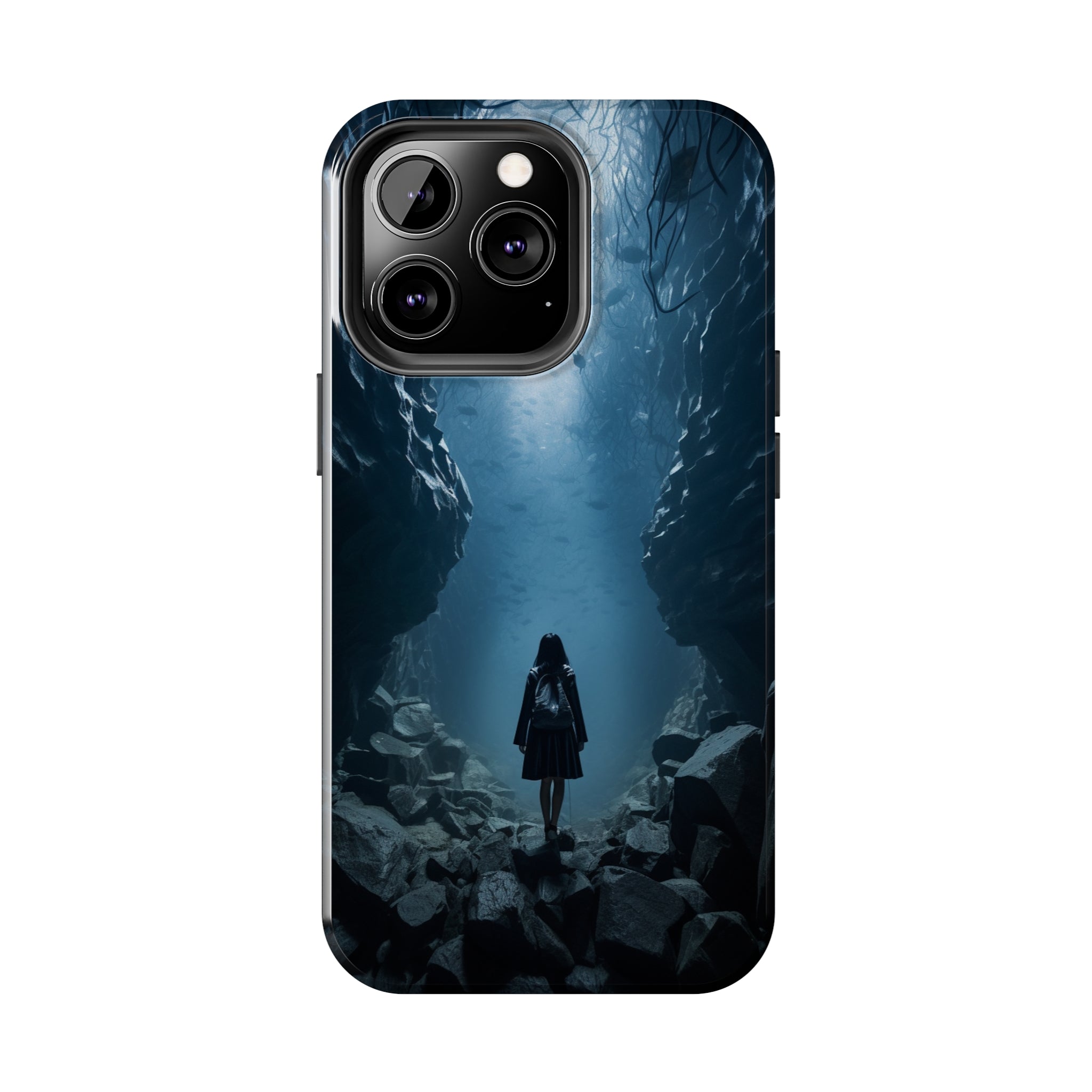 Girl in Abyss: Impact-Resistant iPhone Case