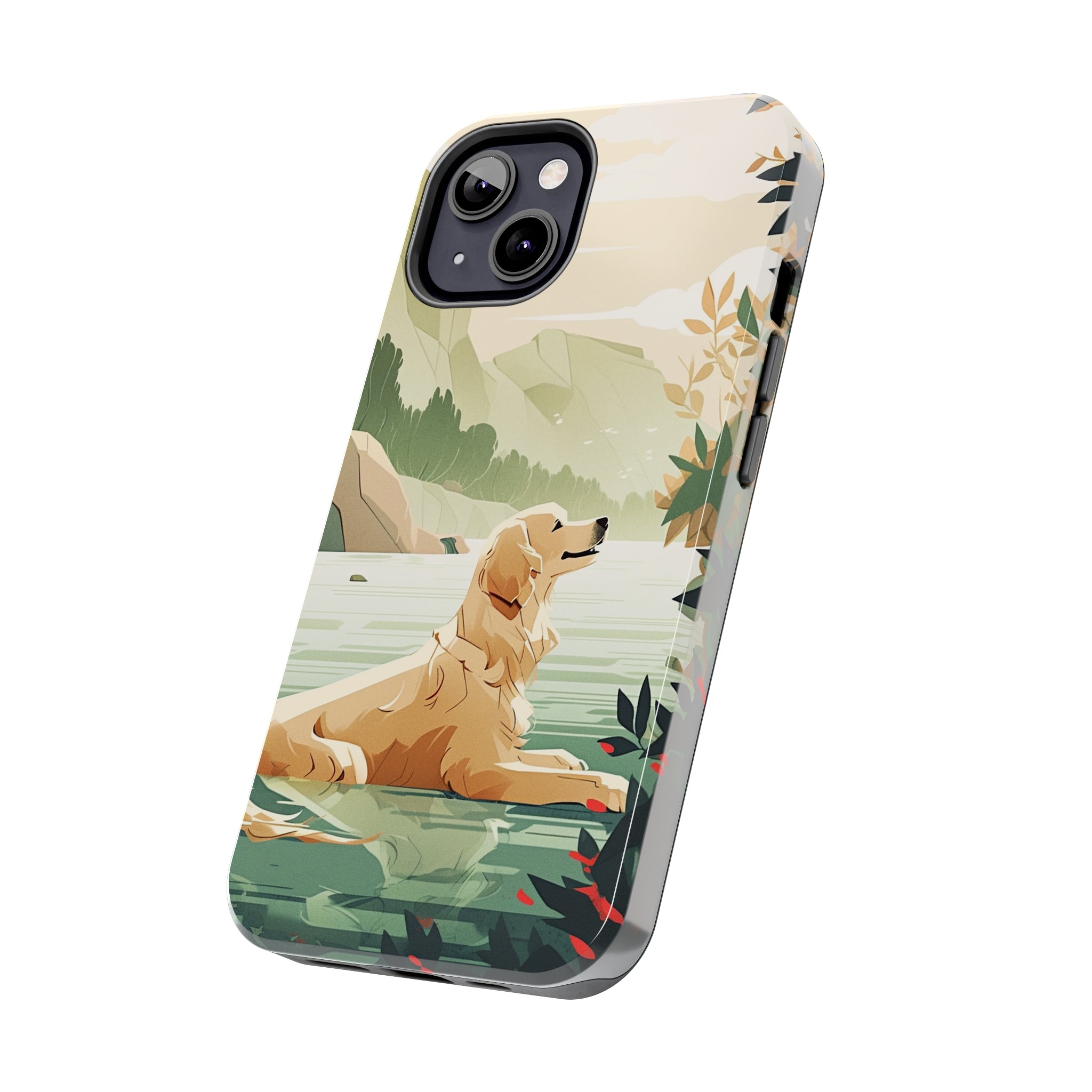 Golden Retriever Love: Impact-Resistant iPhone Case