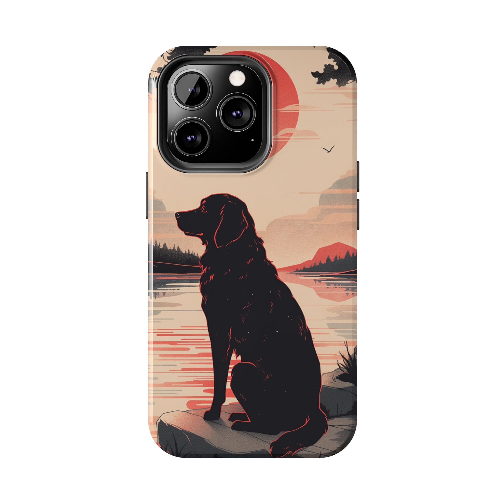 Golden Retriever Love - Dark Mode: Impact-Resistant iPhone Case