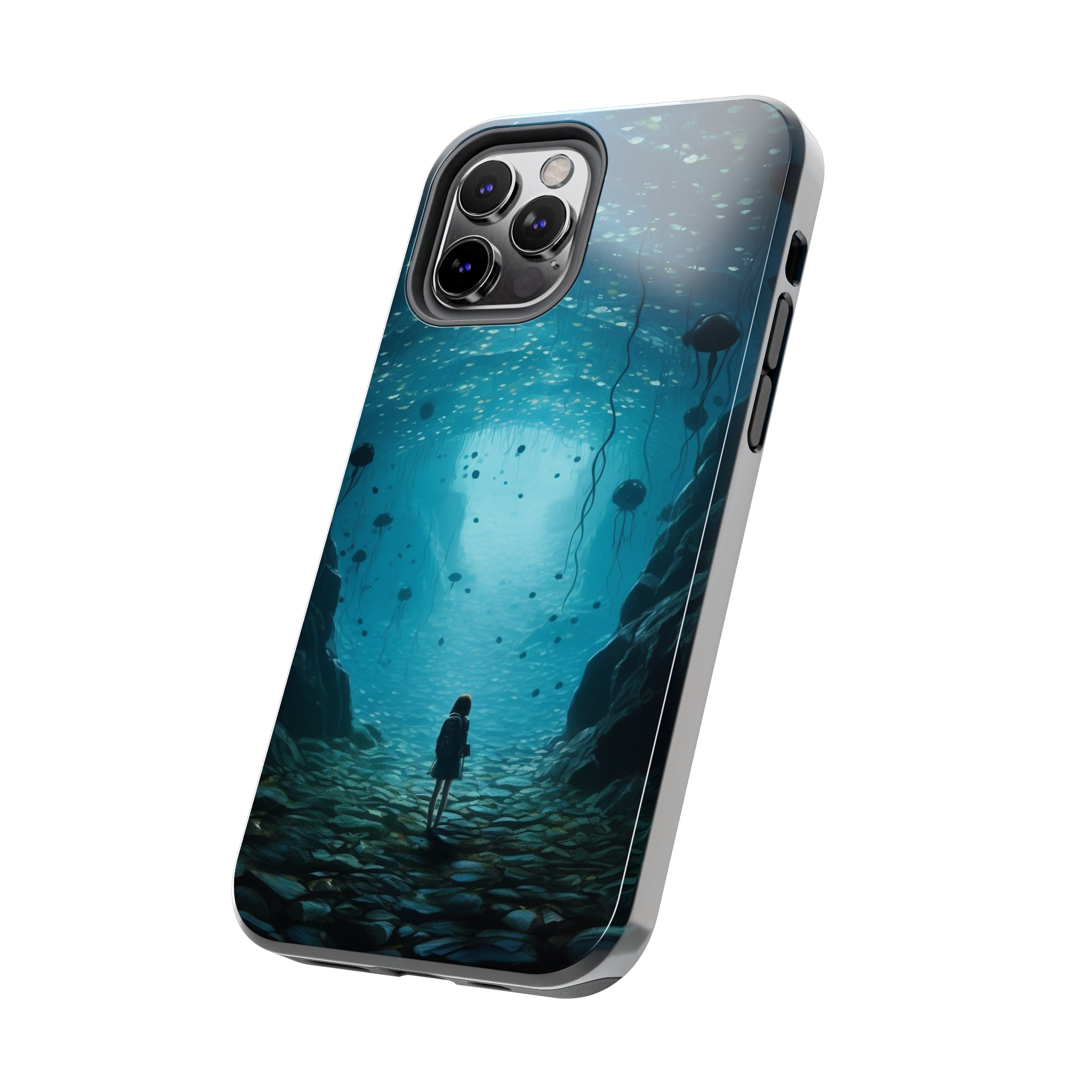 Girl in Abyss: Impact-Resistant iPhone Case