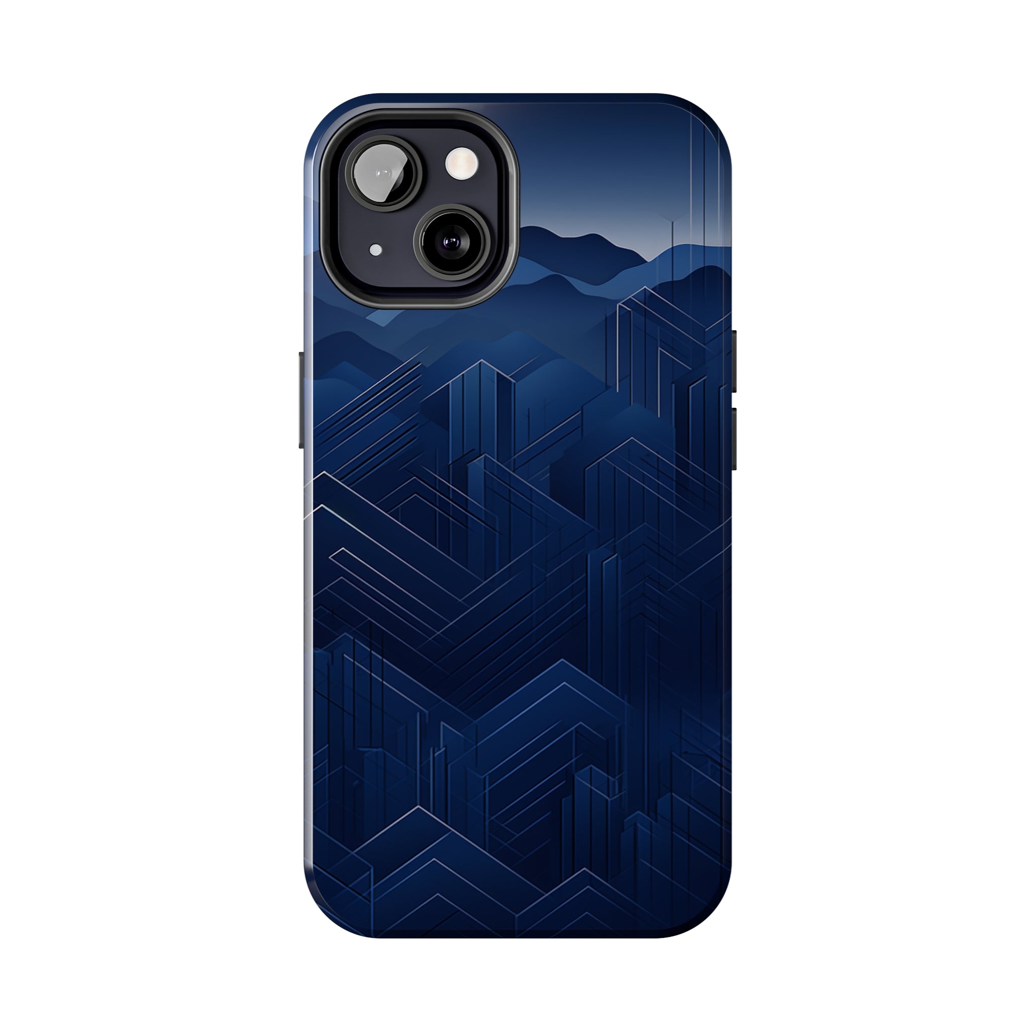 Blue Pixels: Impact-Resistant iPhone Case