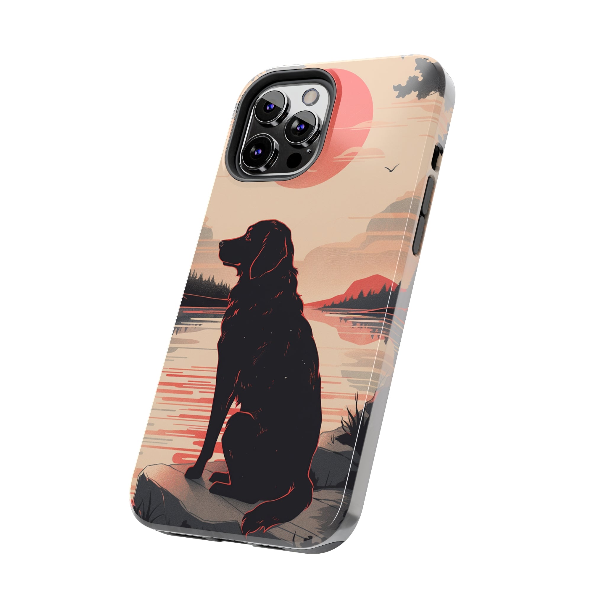 Golden Retriever Love - Dark Mode: Impact-Resistant iPhone Case