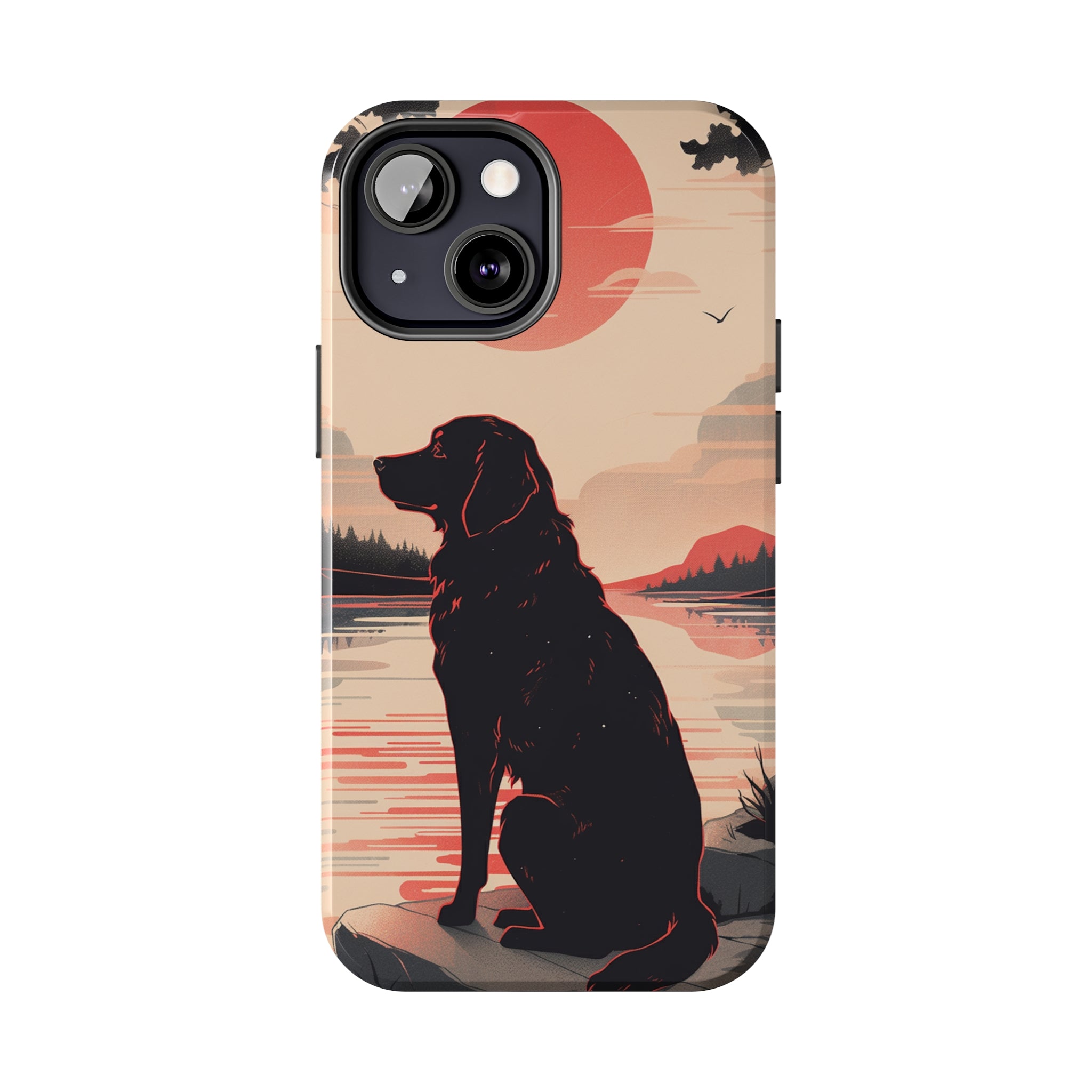 Golden Retriever Love - Dark Mode: Impact-Resistant iPhone Case