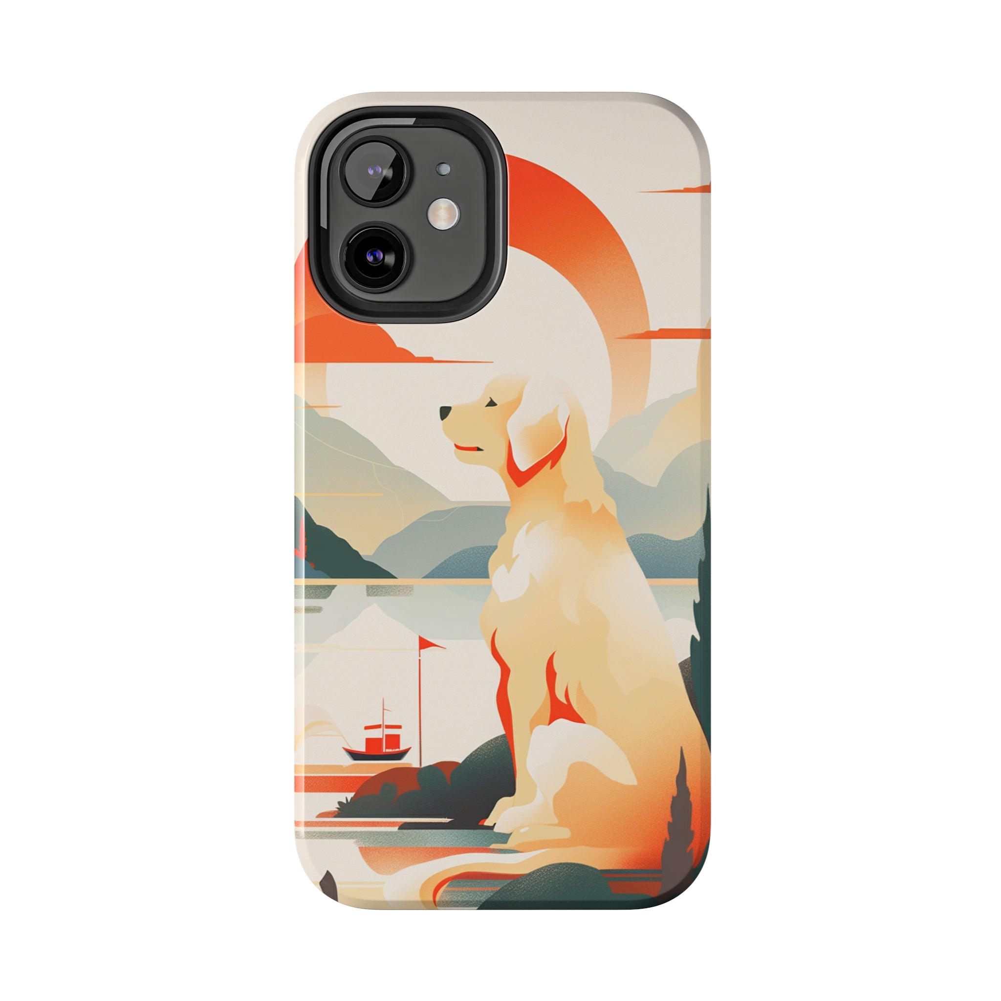 Golden Retriever Love: Impact-Resistant iPhone Case