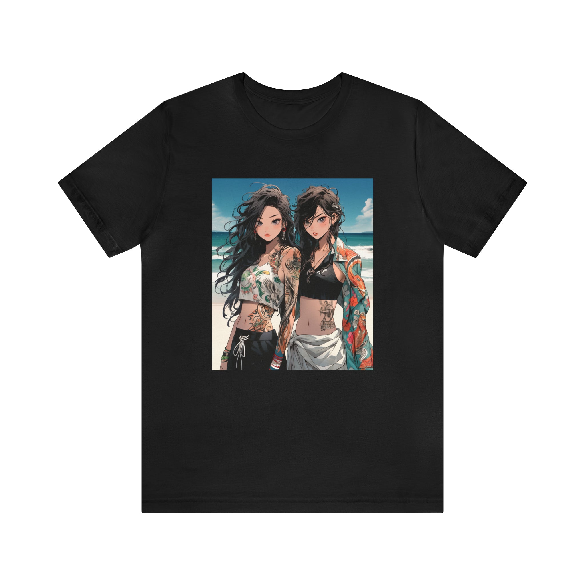 Seoul Beach Vibes Bikini Tattoos Girl Friends Short Sleeve Tee