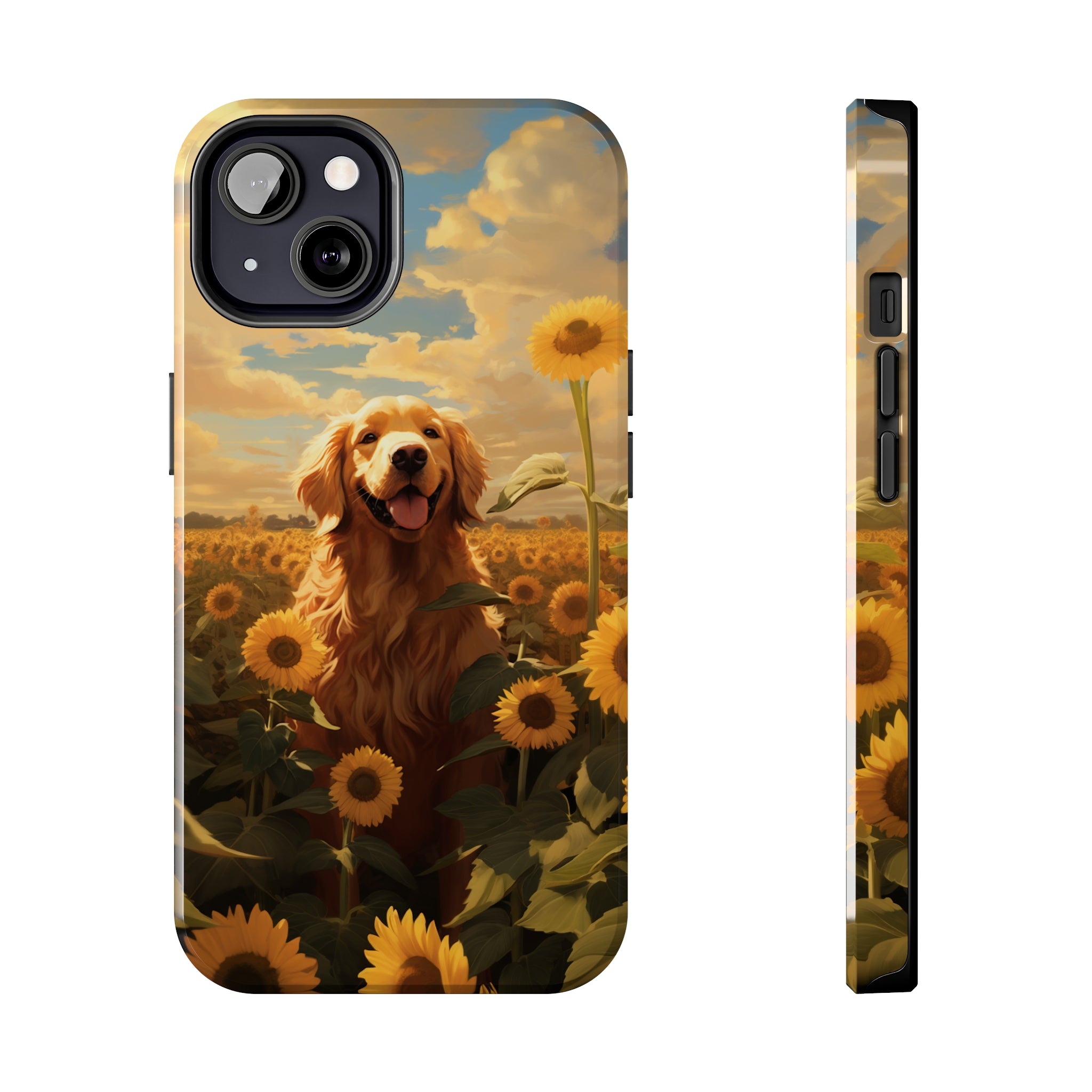 Golden Retriever Love: Impact-Resistant iPhone Case