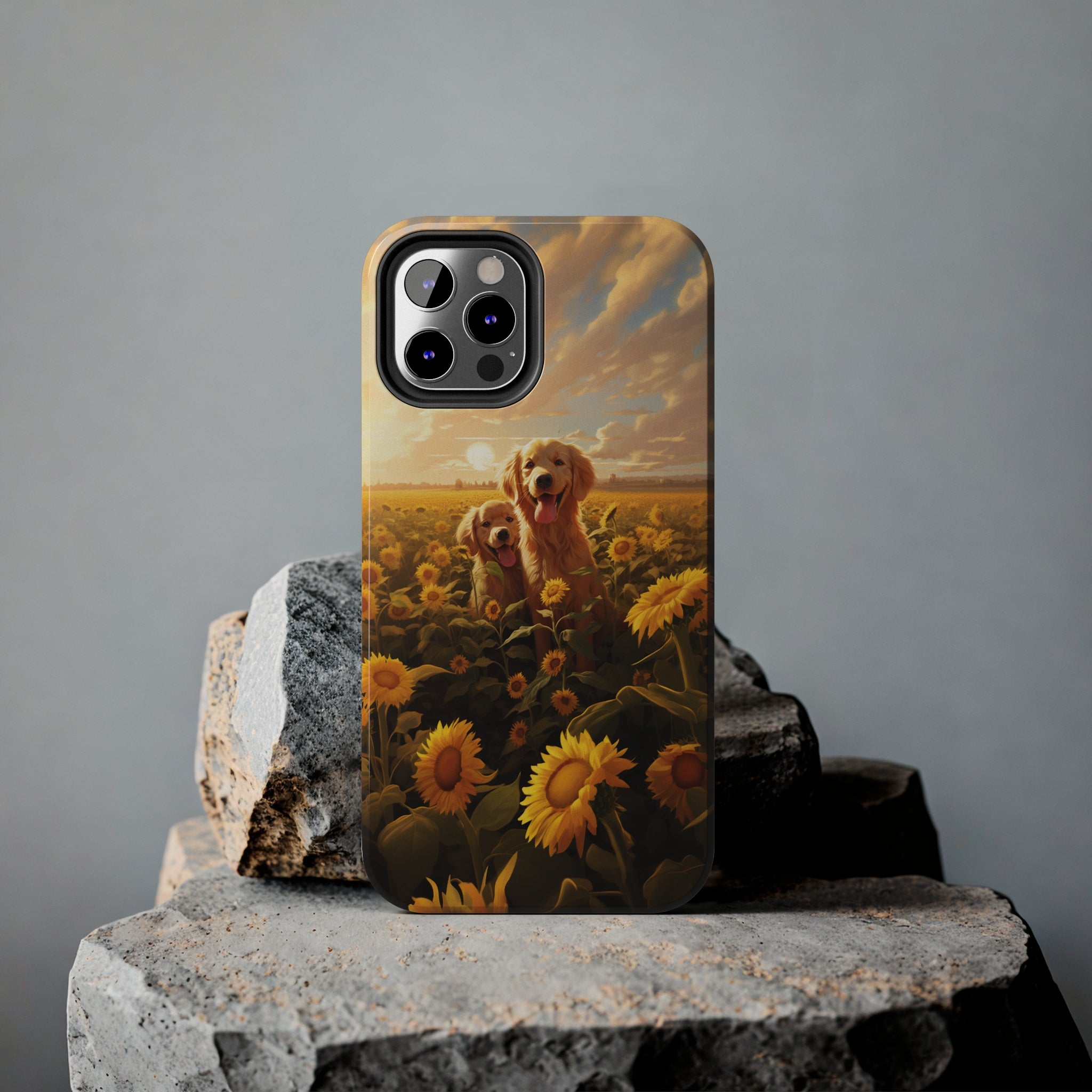 Golden Retriever Love: Impact-Resistant iPhone Case