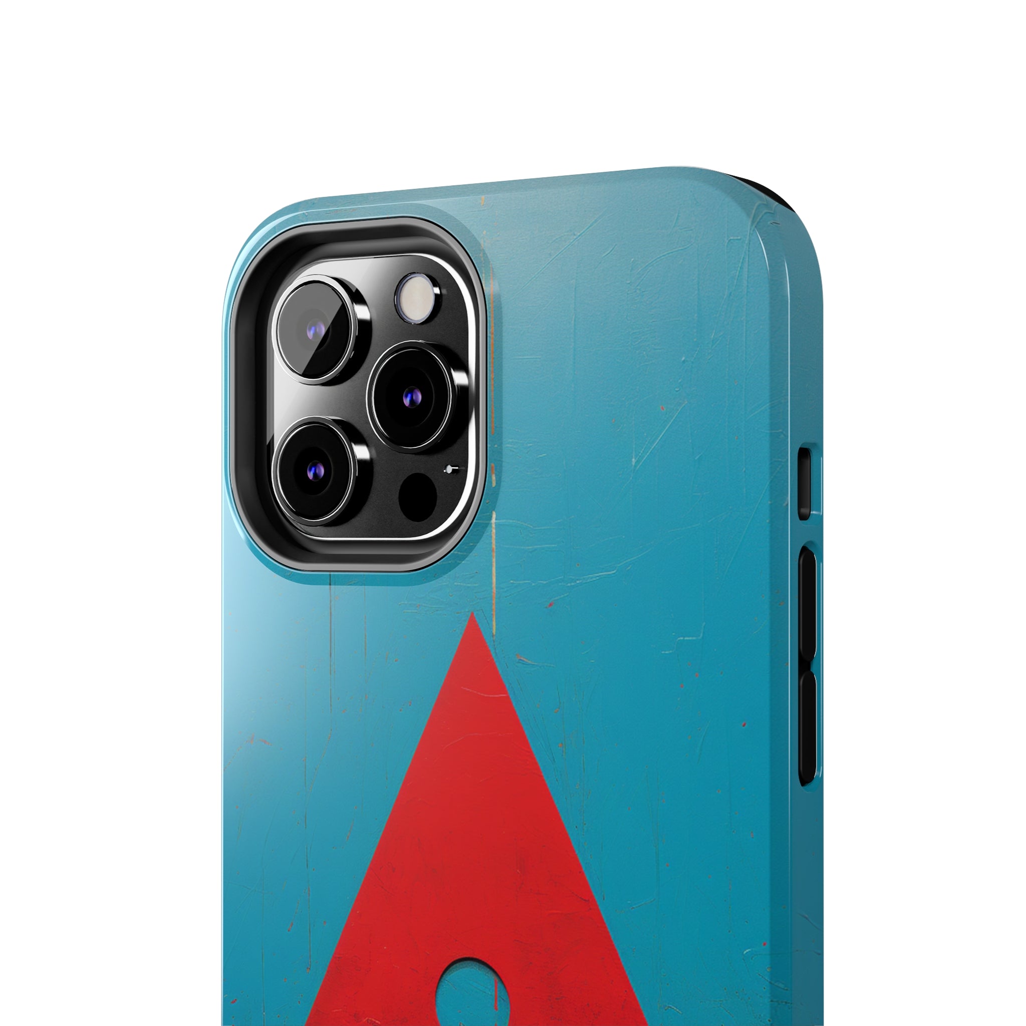 Spooky Red Triangle: Impact-Resistant iPhone Case