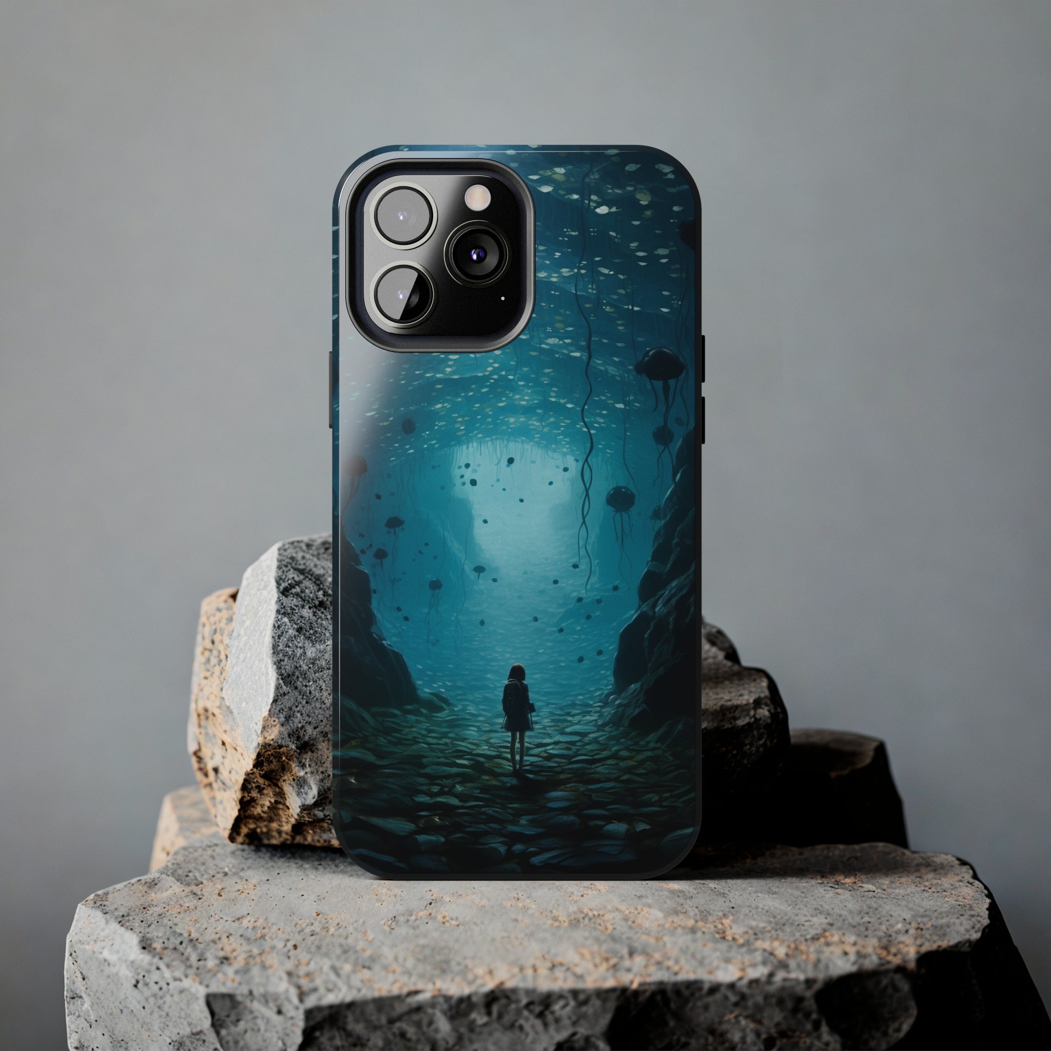 Girl in Abyss: Impact-Resistant iPhone Case