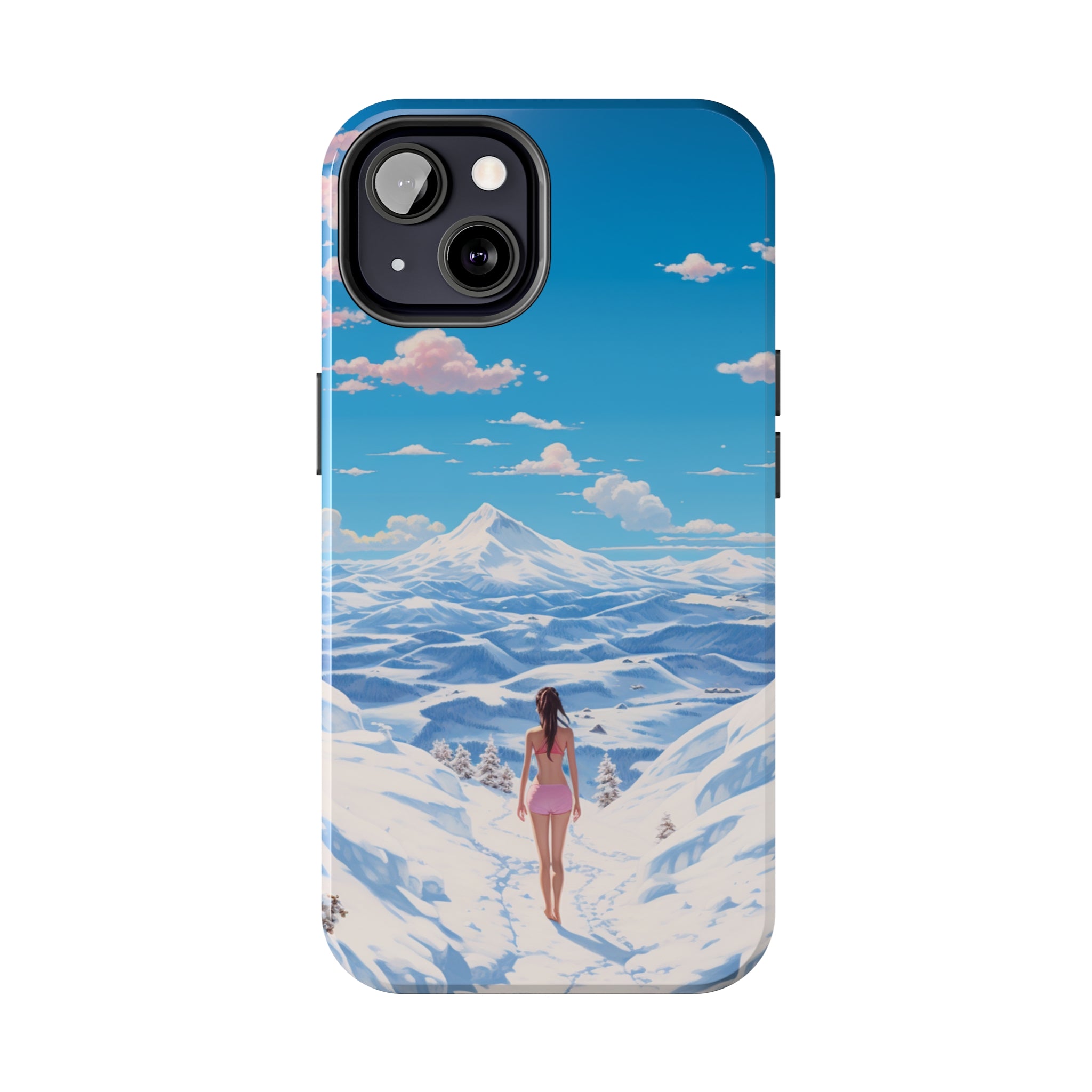 Snowy Majesty: Impact-Resistant iPhone Case