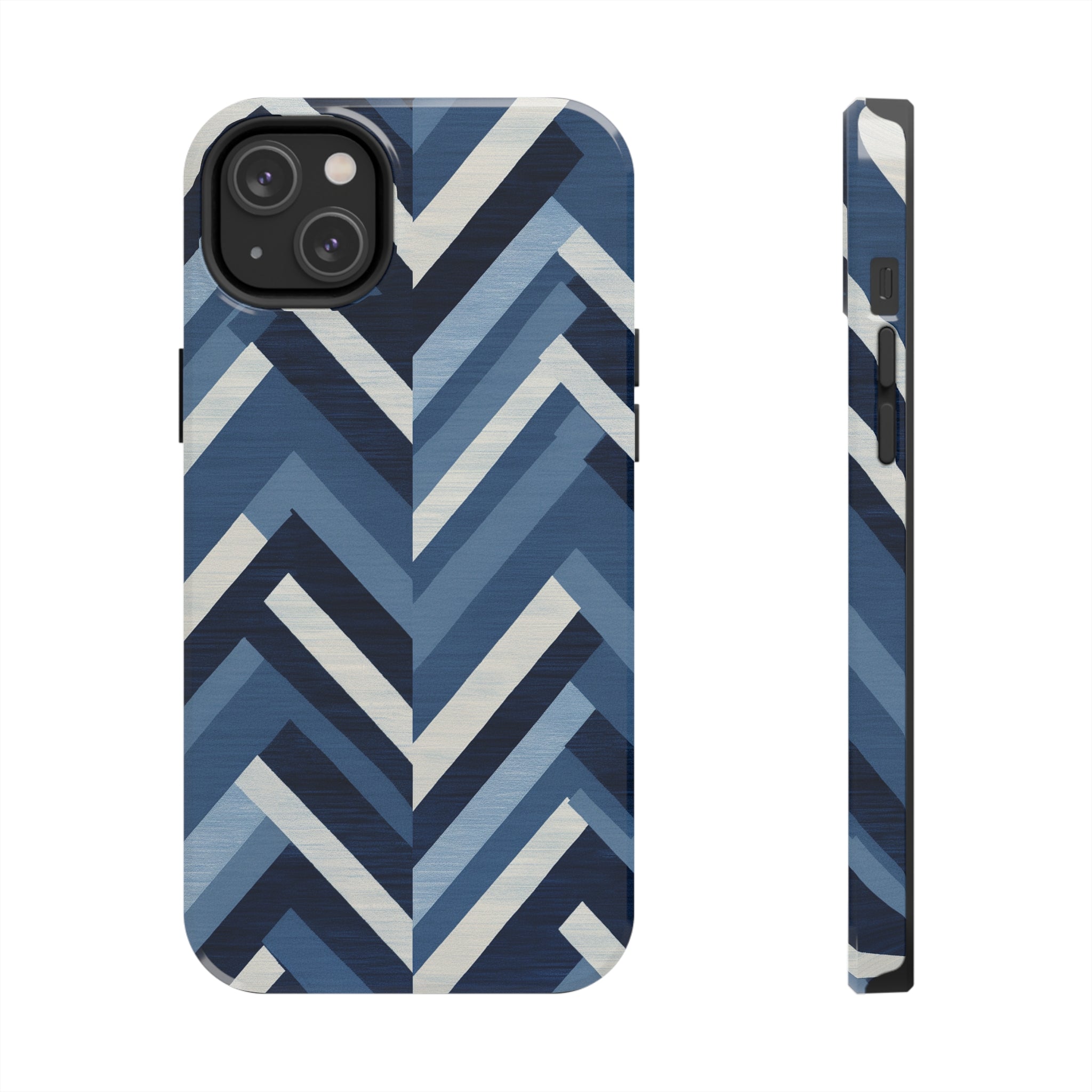 Azure Mosaic: Impact-Resistant iPhone Case