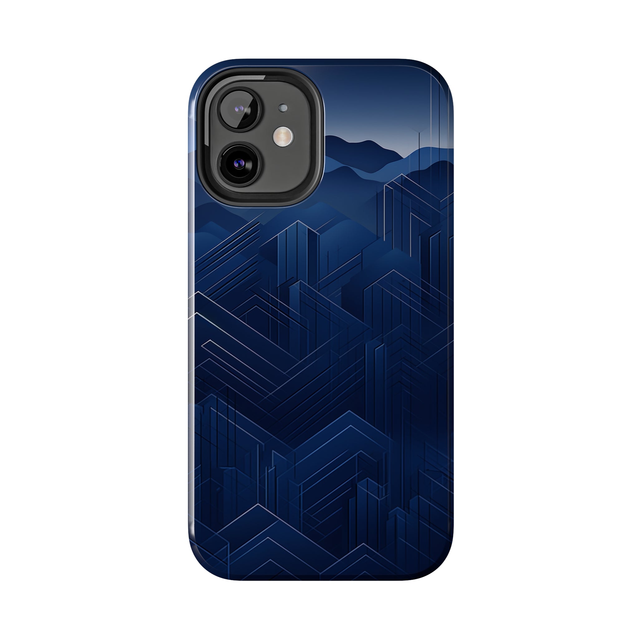 Blue Pixels: Impact-Resistant iPhone Case