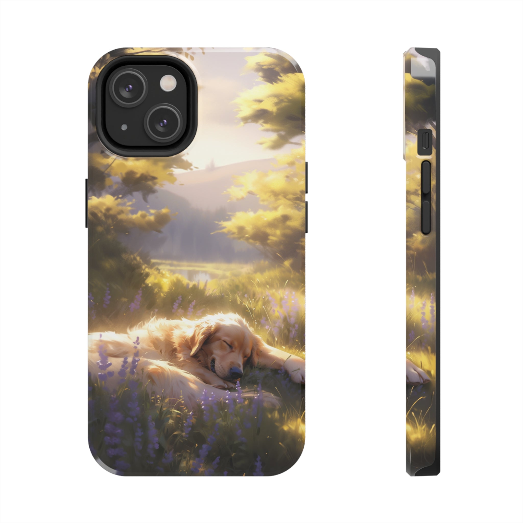 Golden Retriever Love: Impact-Resistant iPhone Case