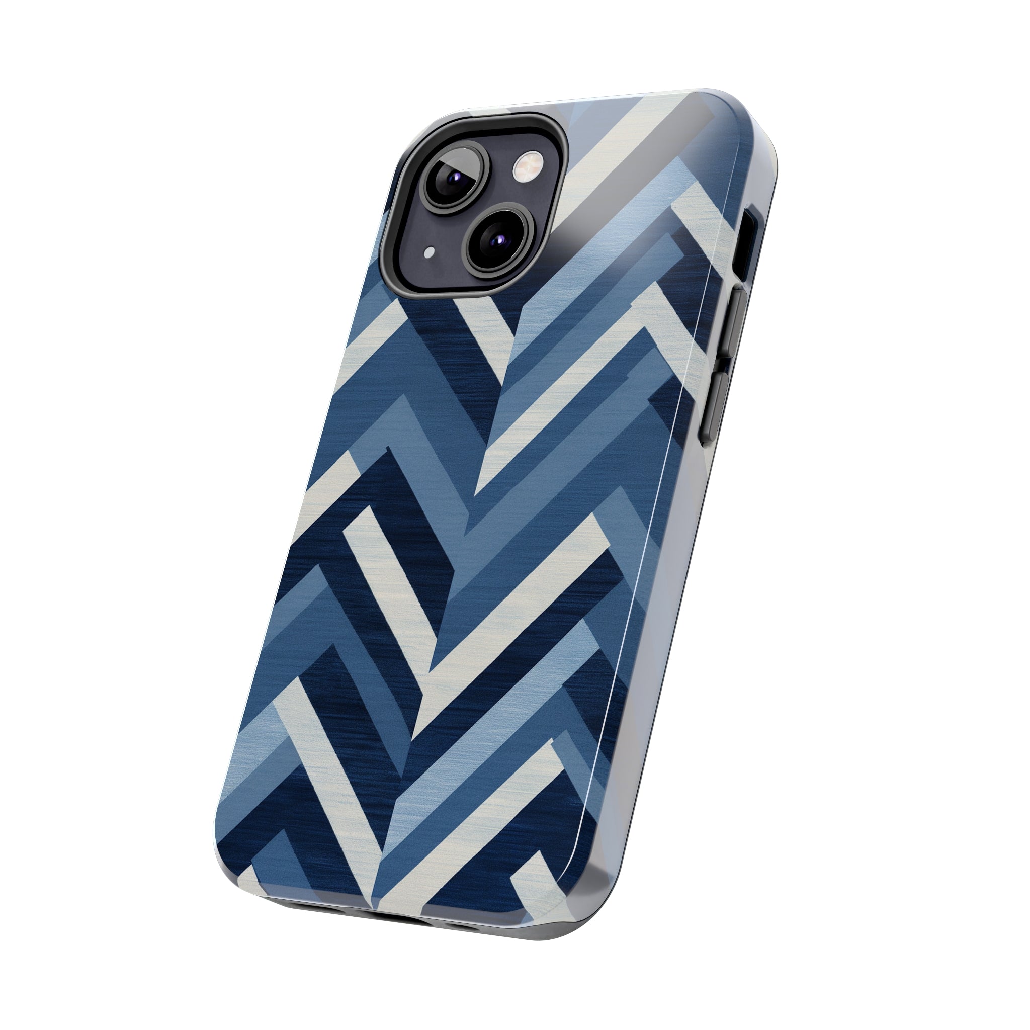 Azure Mosaic: Impact-Resistant iPhone Case