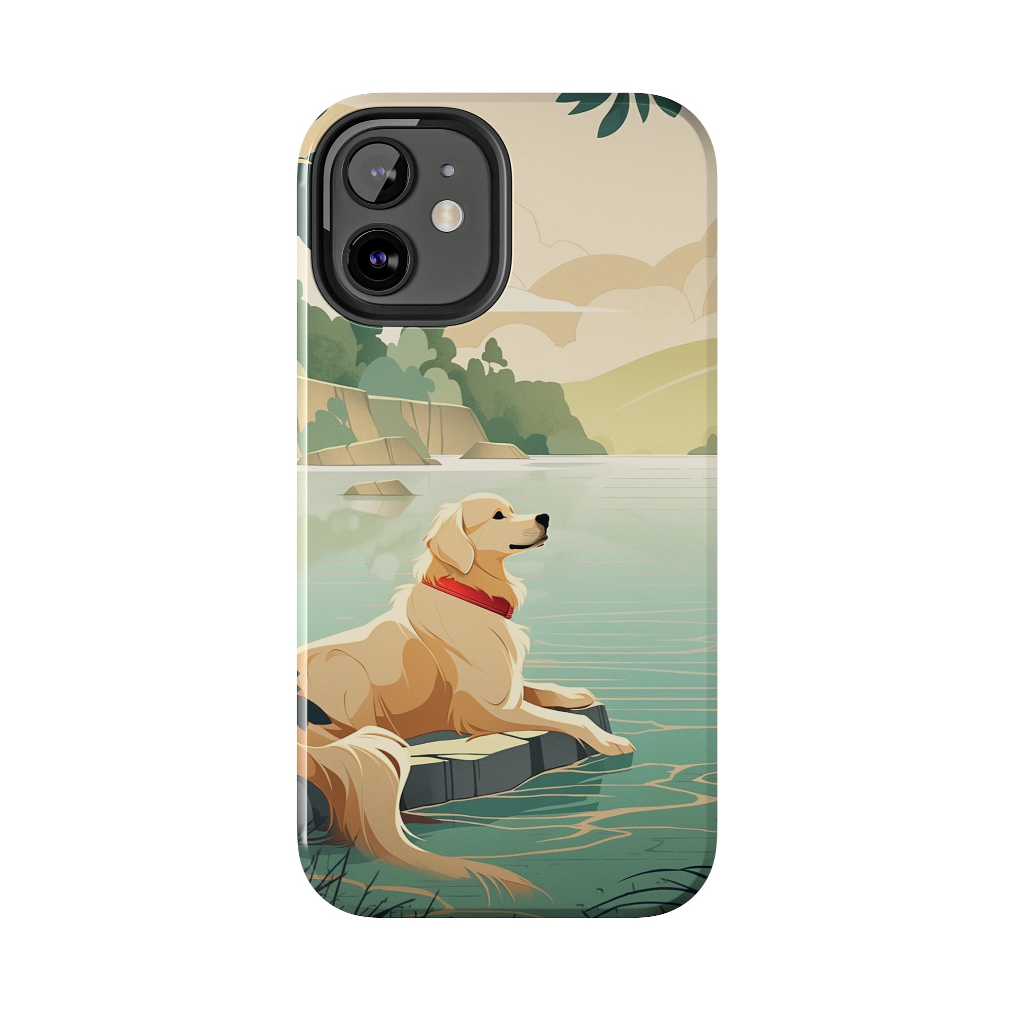 Golden Retriever Love: Impact-Resistant iPhone Case