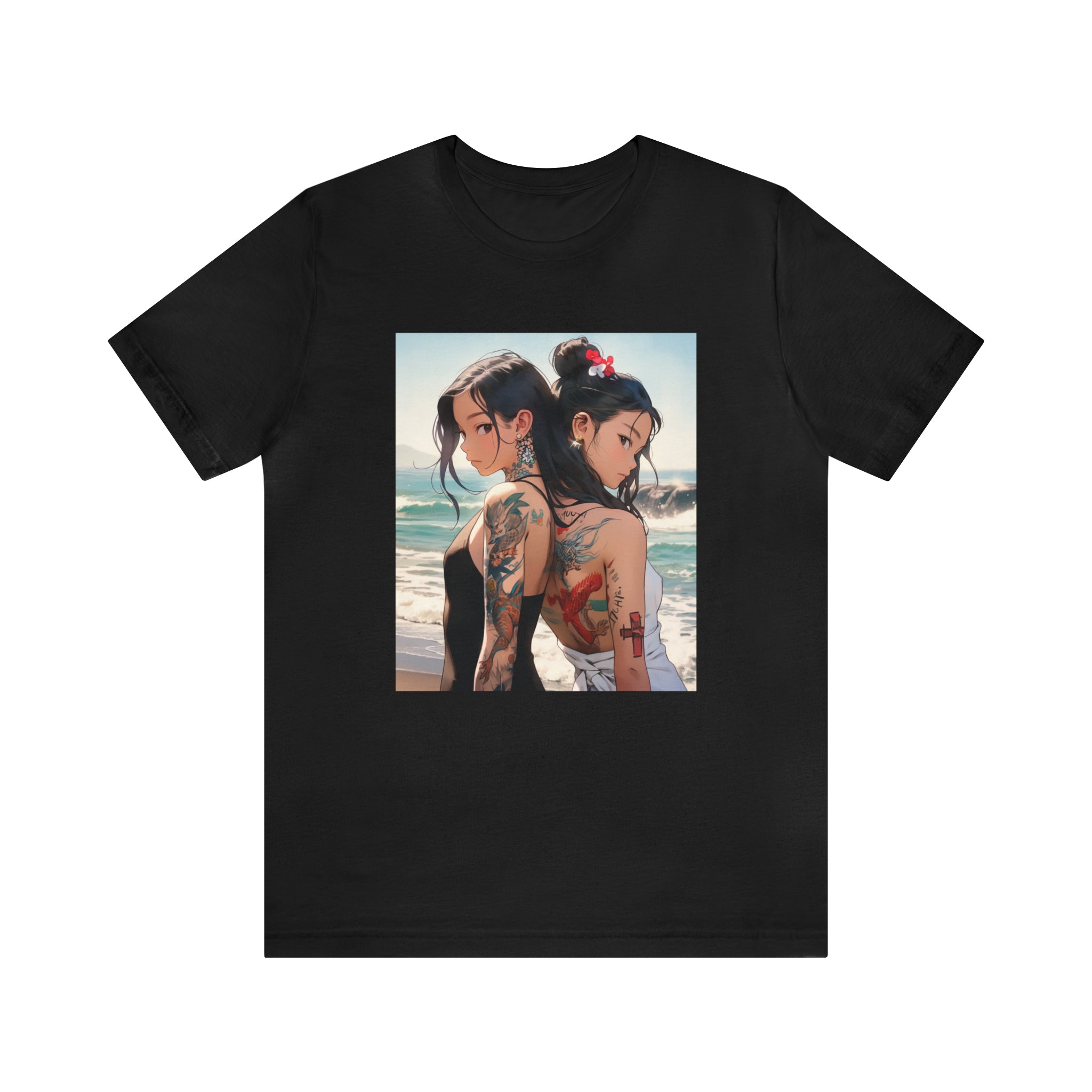 Seoul Beach Vibes Bikini Tattoos Girl Friends Short Sleeve Tee