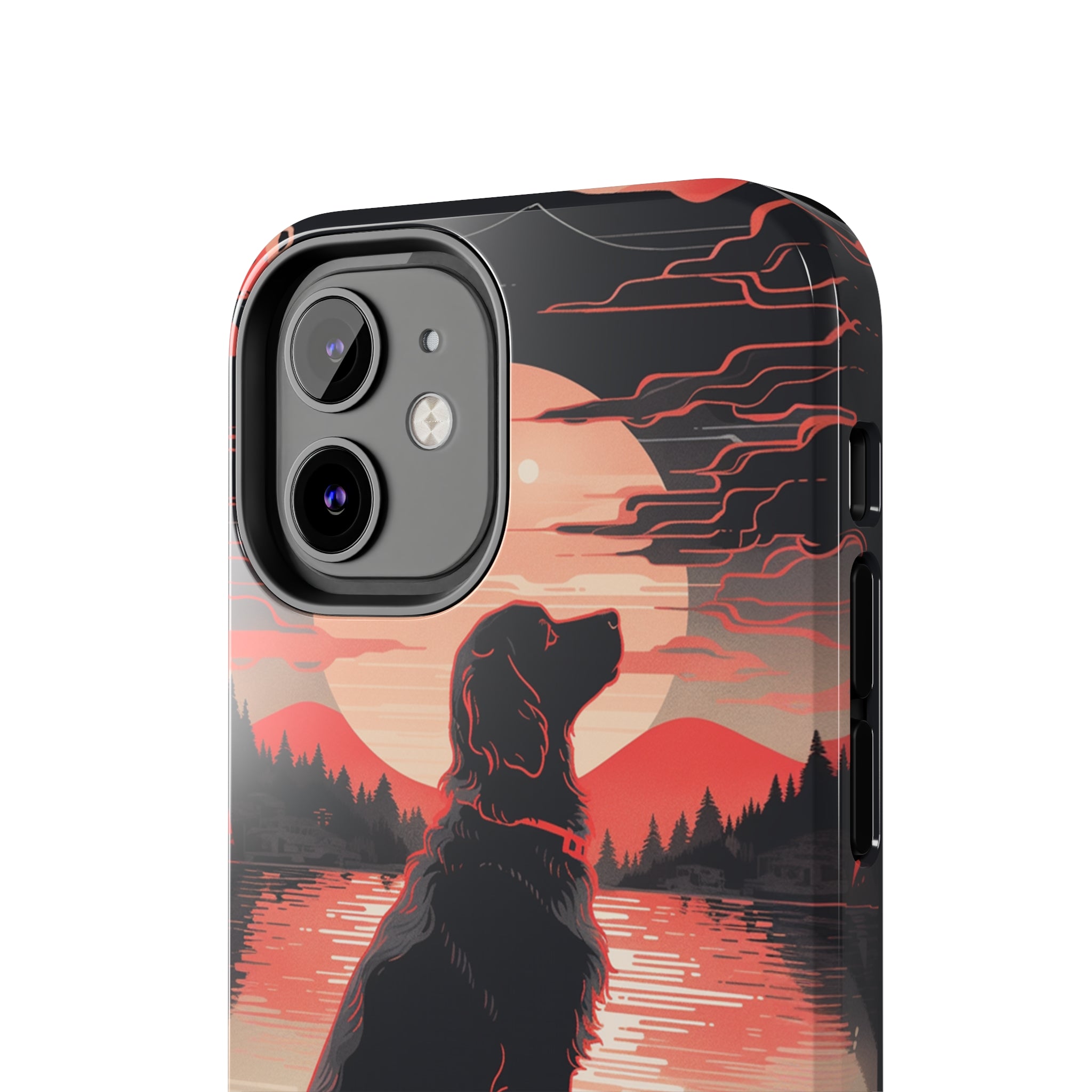 Golden Retriever Love - Dark Mode: Impact-Resistant iPhone Case