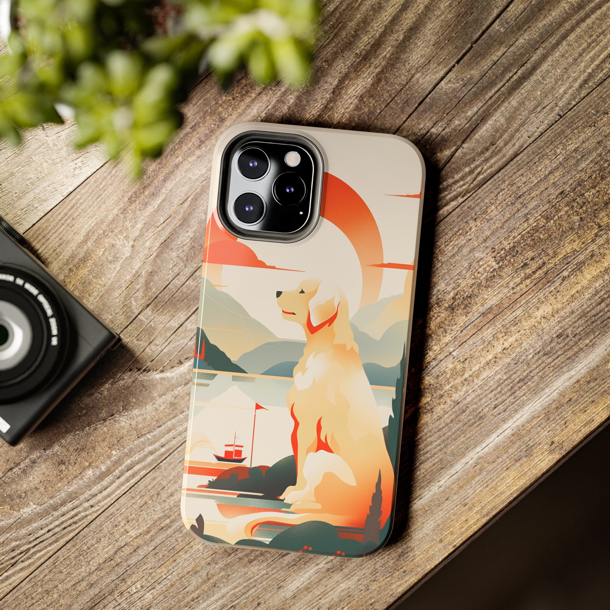 Golden Retriever Love: Impact-Resistant iPhone Case