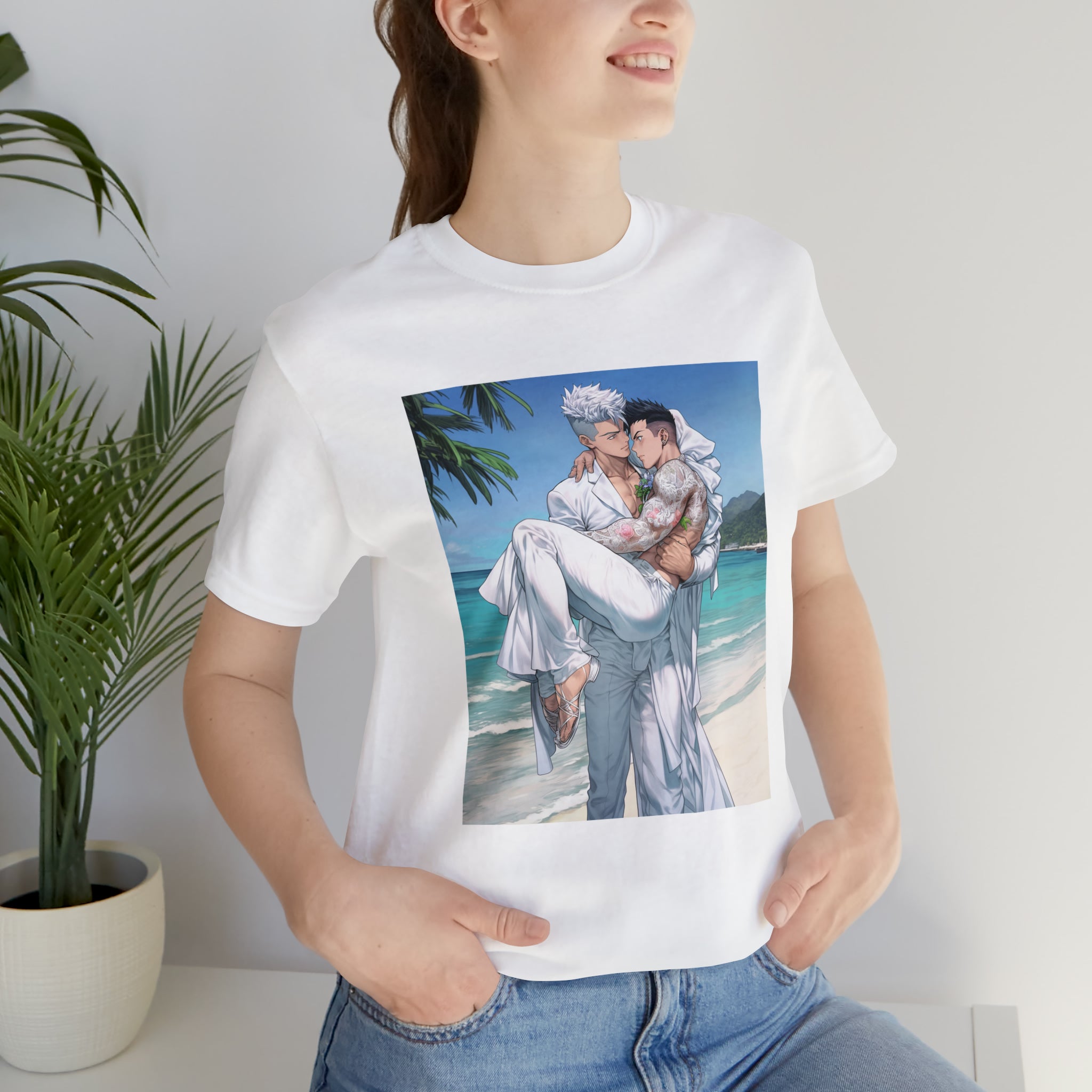 Seoul Beach Vibes Tattoos Guys Wedding Short Sleeve Tee