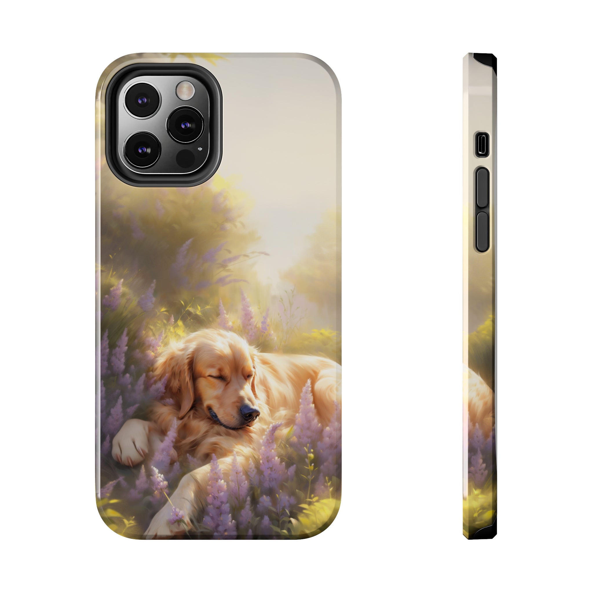 Golden Retriever Love: Impact-Resistant iPhone Case