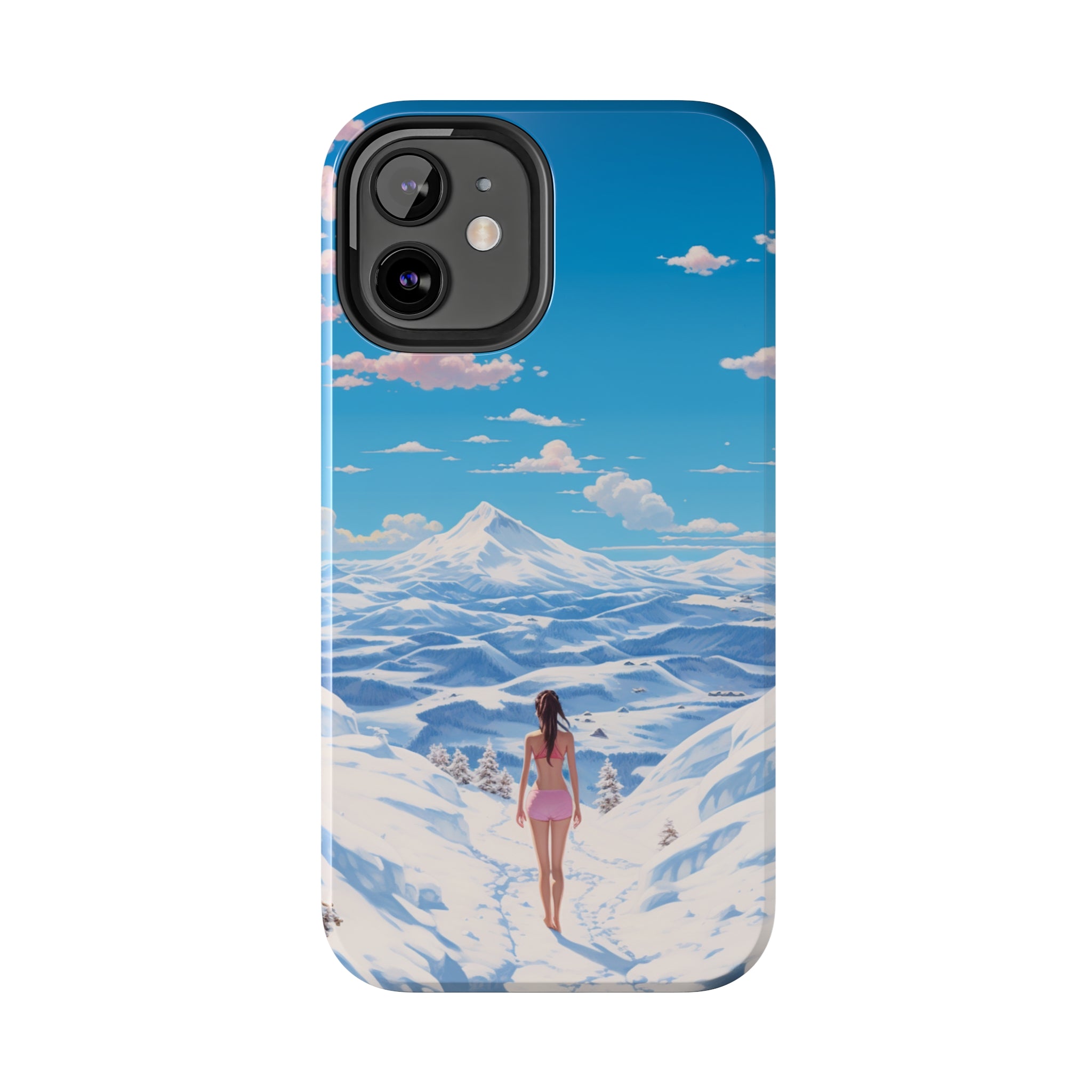 Snowy Majesty: Impact-Resistant iPhone Case