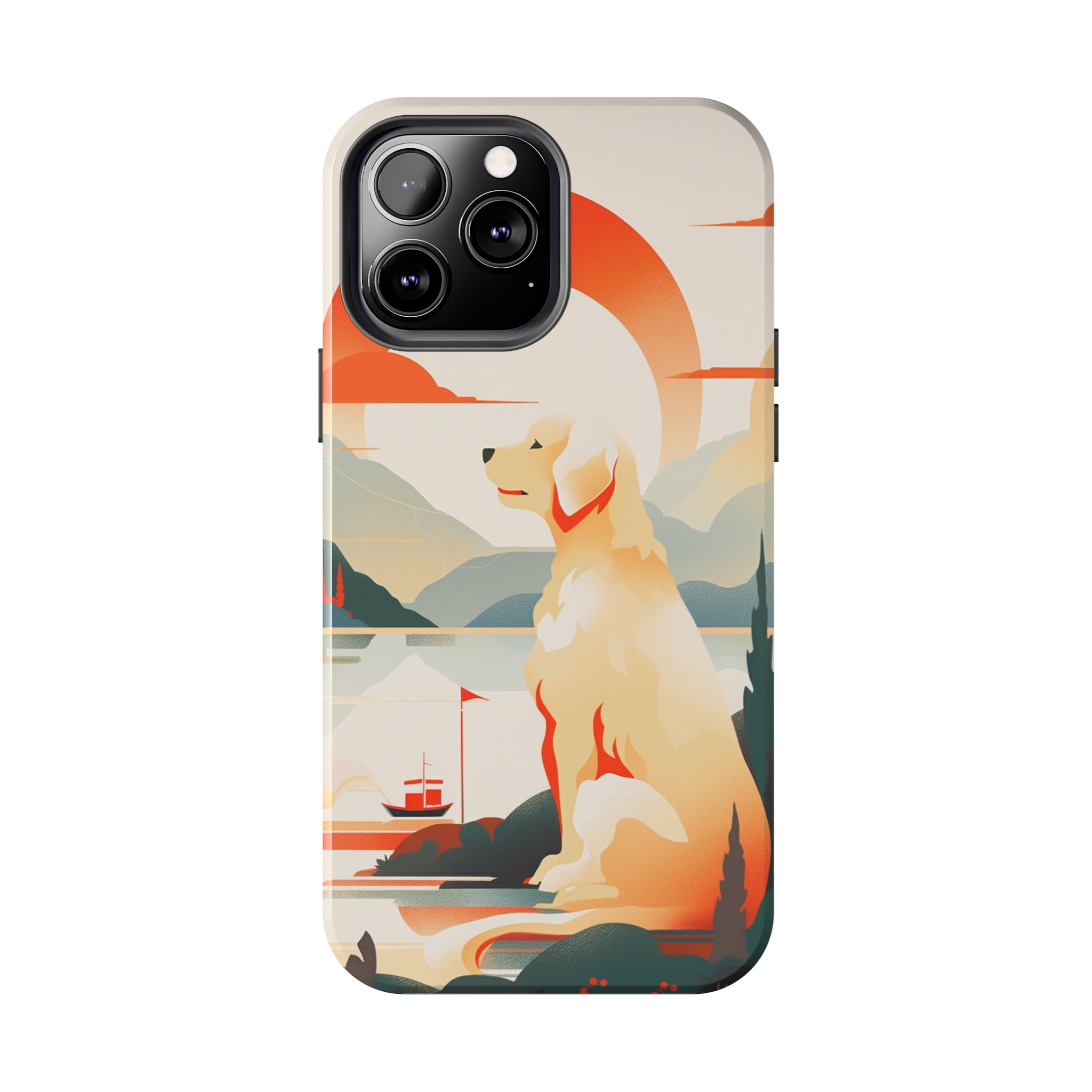 Golden Retriever Love: Impact-Resistant iPhone Case