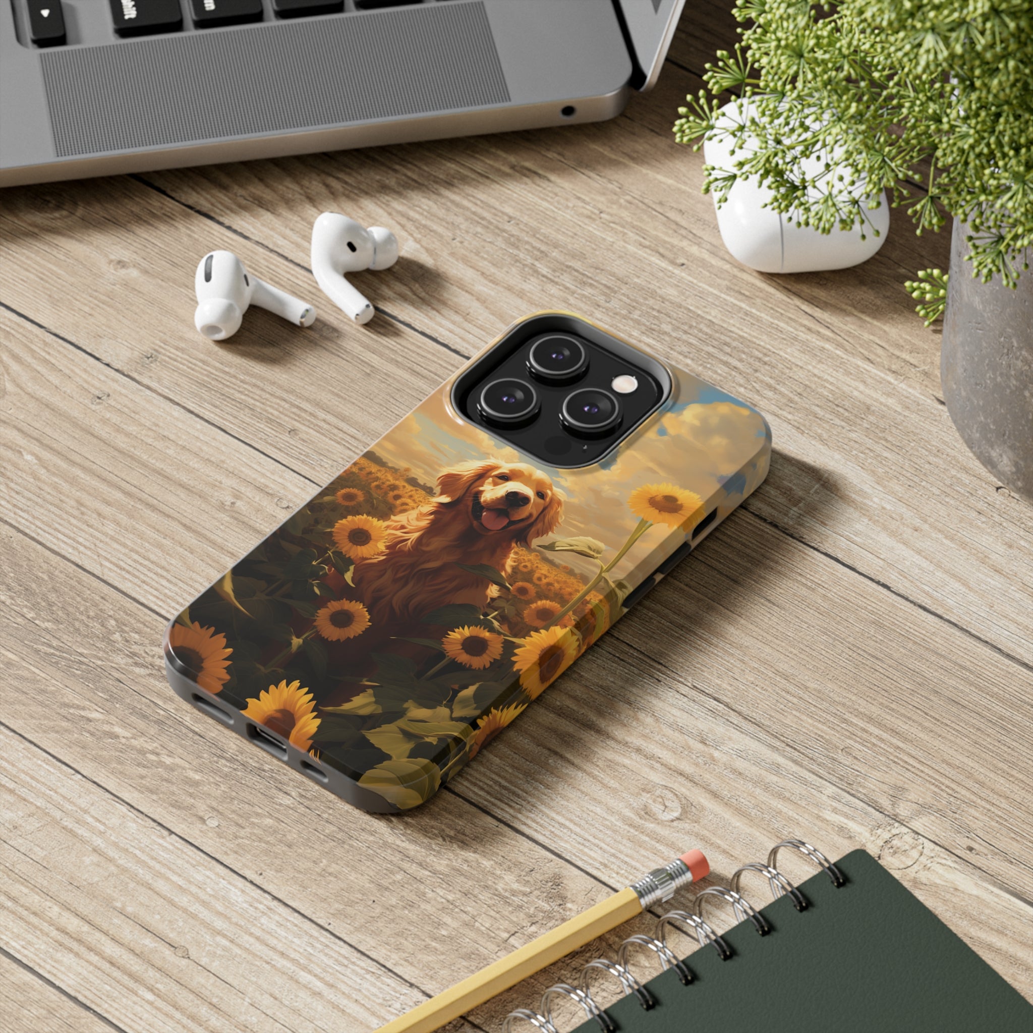 Golden Retriever Love: Impact-Resistant iPhone Case