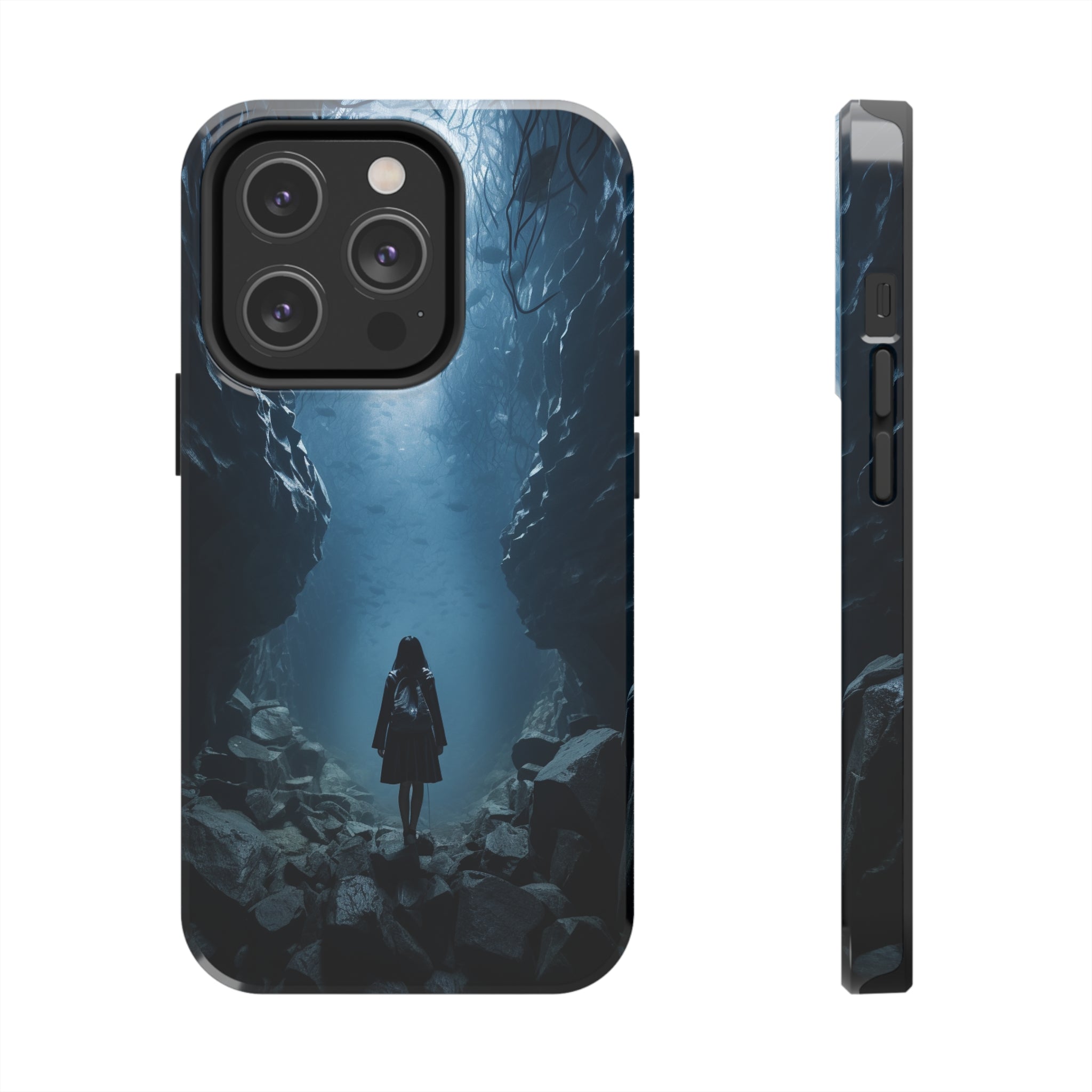 Girl in Abyss: Impact-Resistant iPhone Case