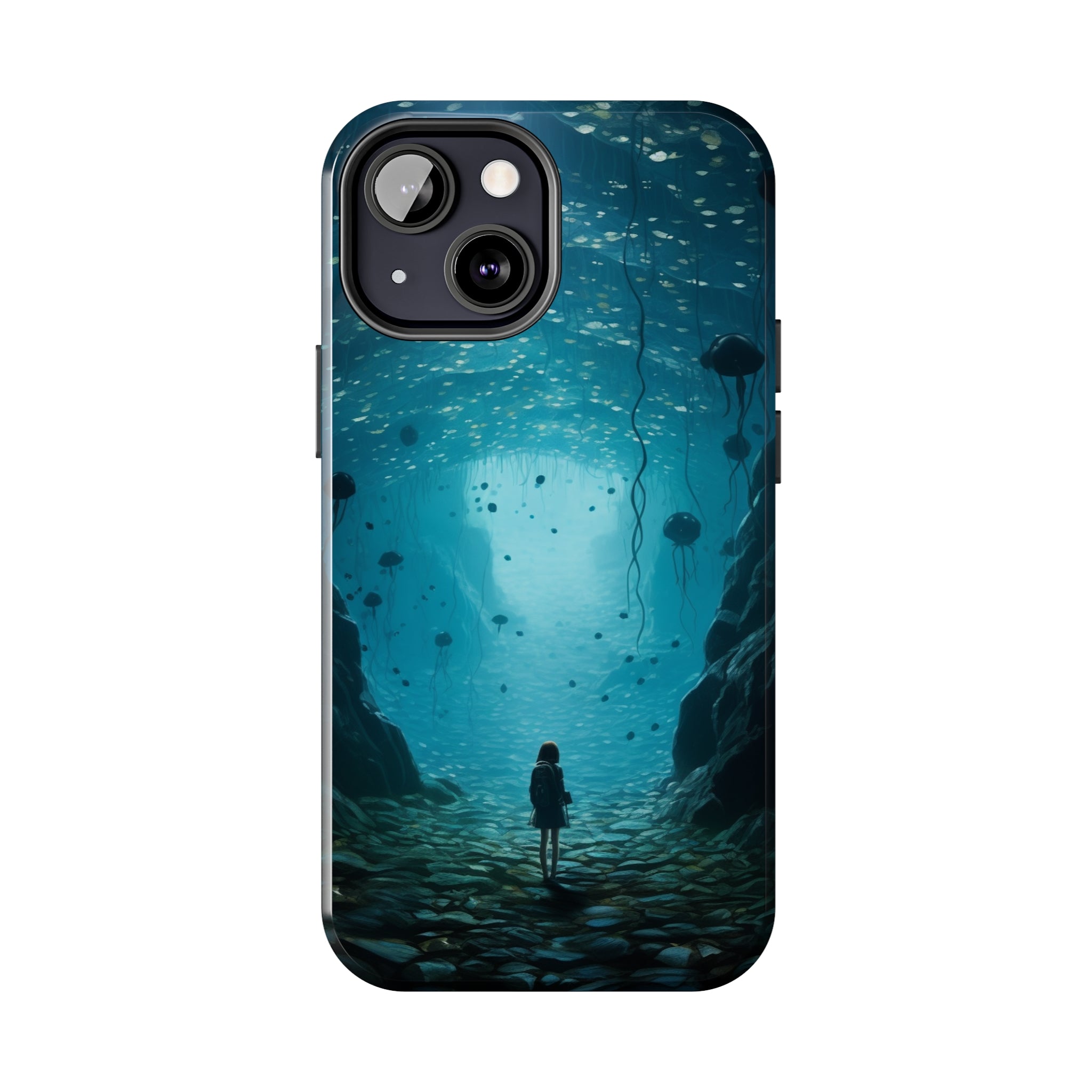 Girl in Abyss: Impact-Resistant iPhone Case