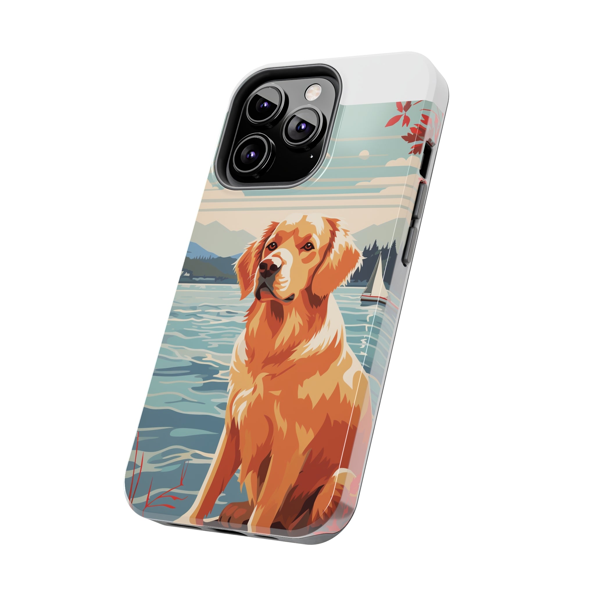 Golden Retriever Love: Impact-Resistant iPhone Case