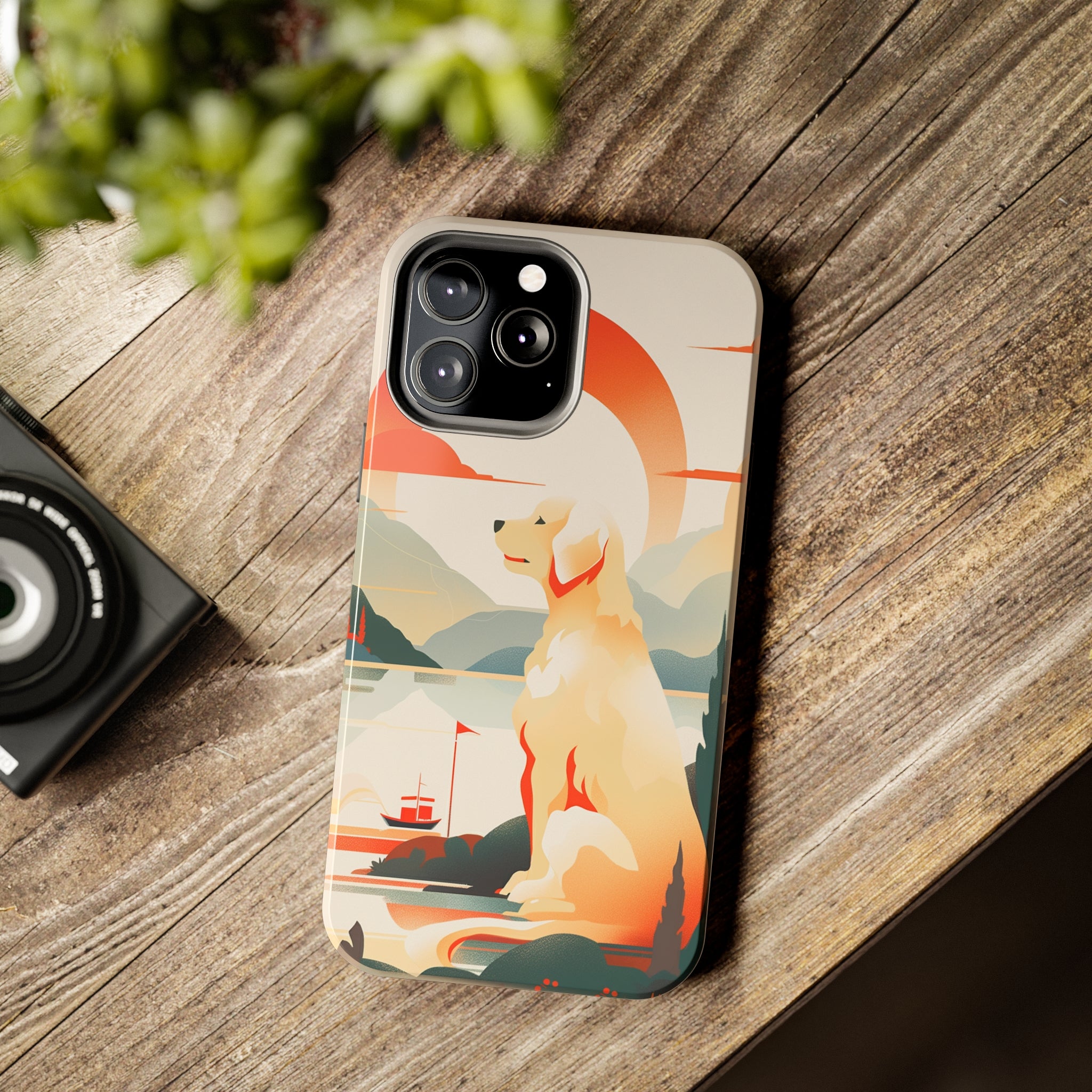 Golden Retriever Love: Impact-Resistant iPhone Case