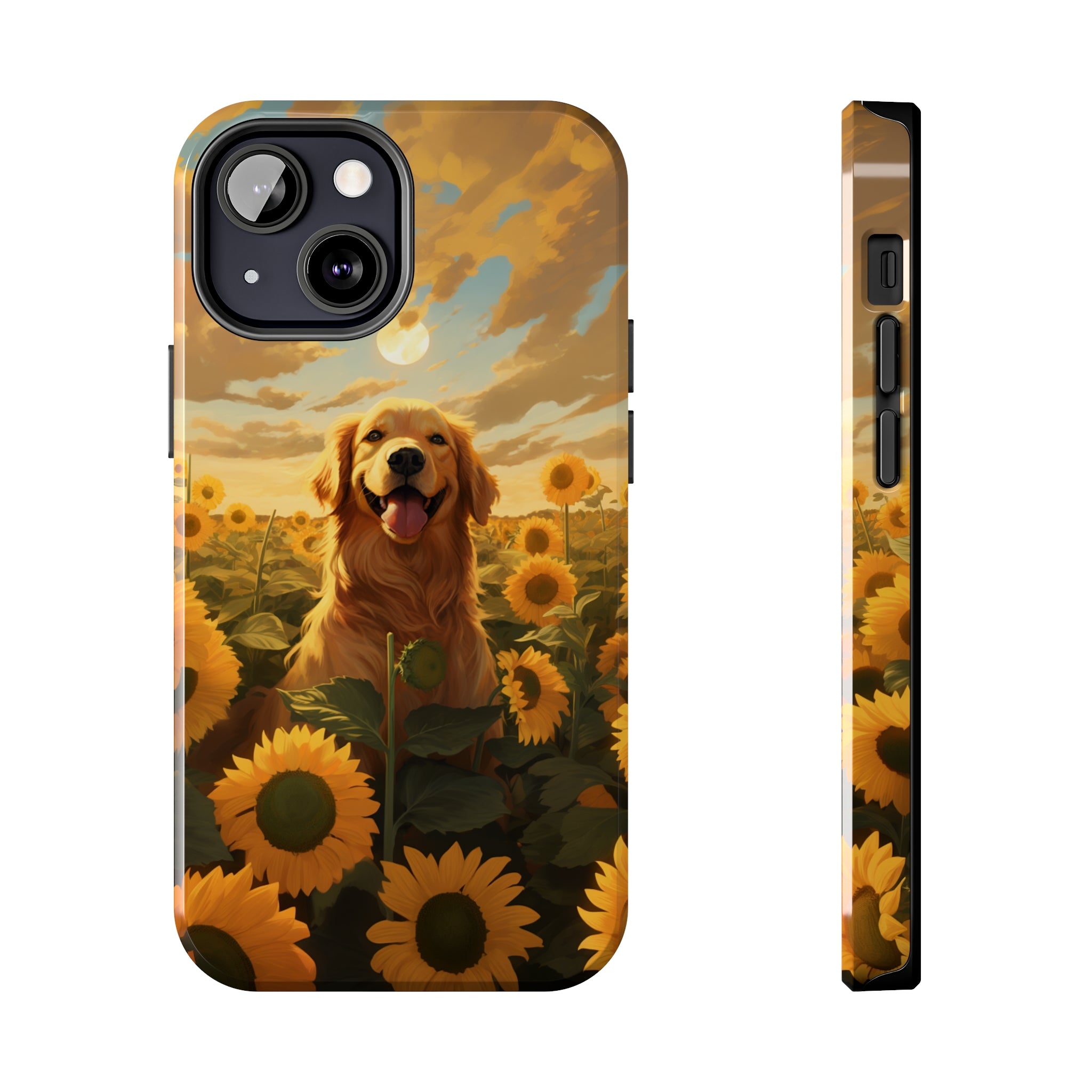 Golden Retriever Love: Impact-Resistant iPhone Case