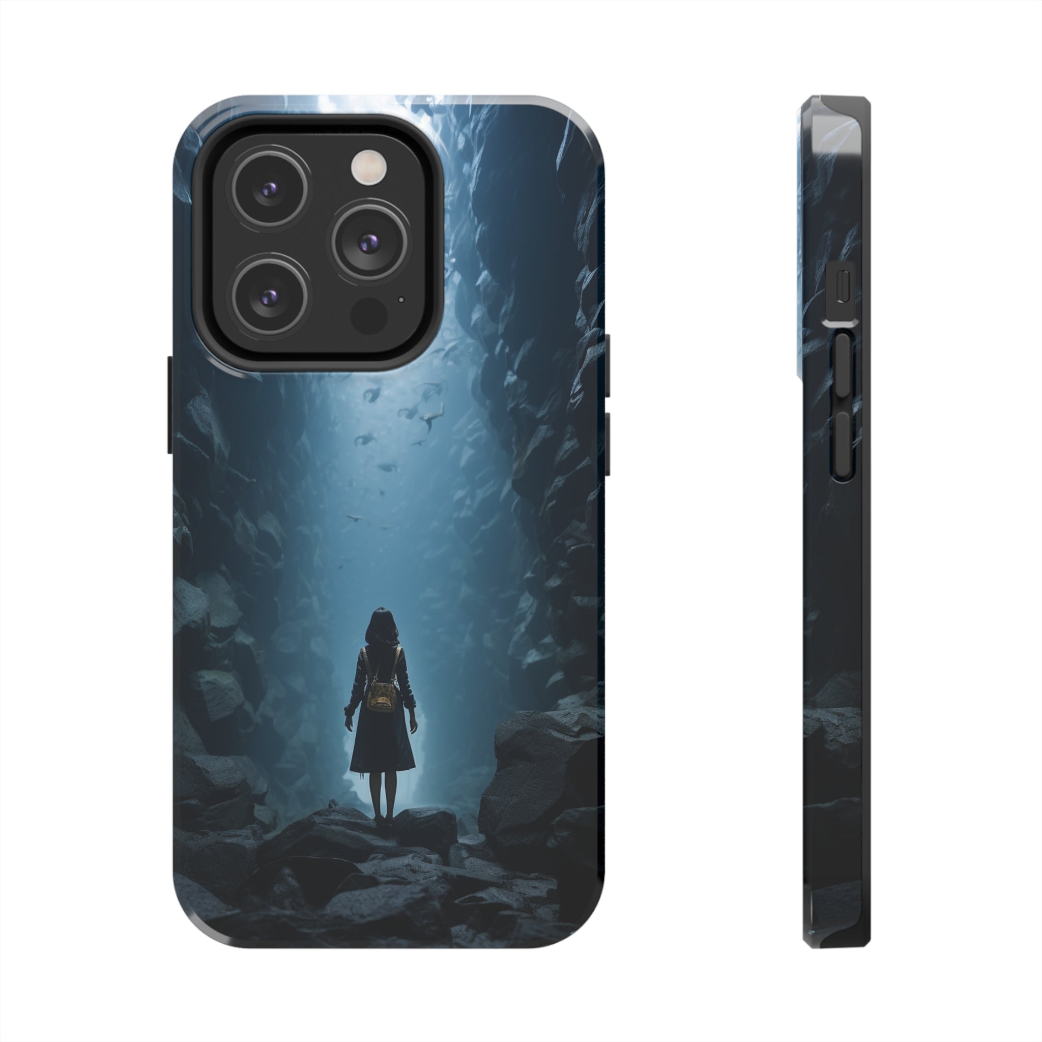 Girl in Abyss: Impact-Resistant iPhone Case